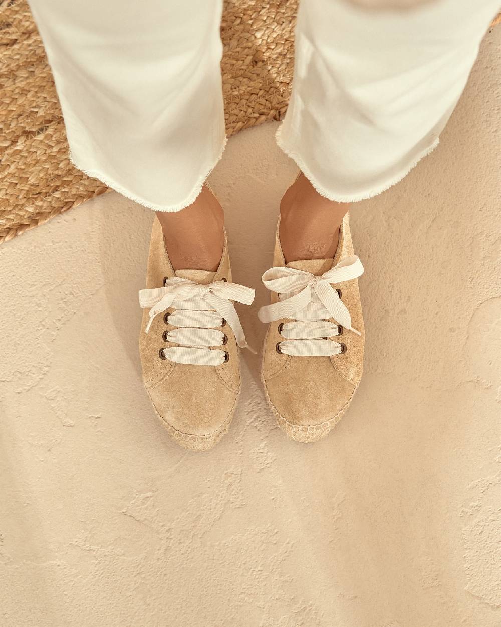 Manebí Espadrillas stringate - Hamptons - Beige champagne Economico