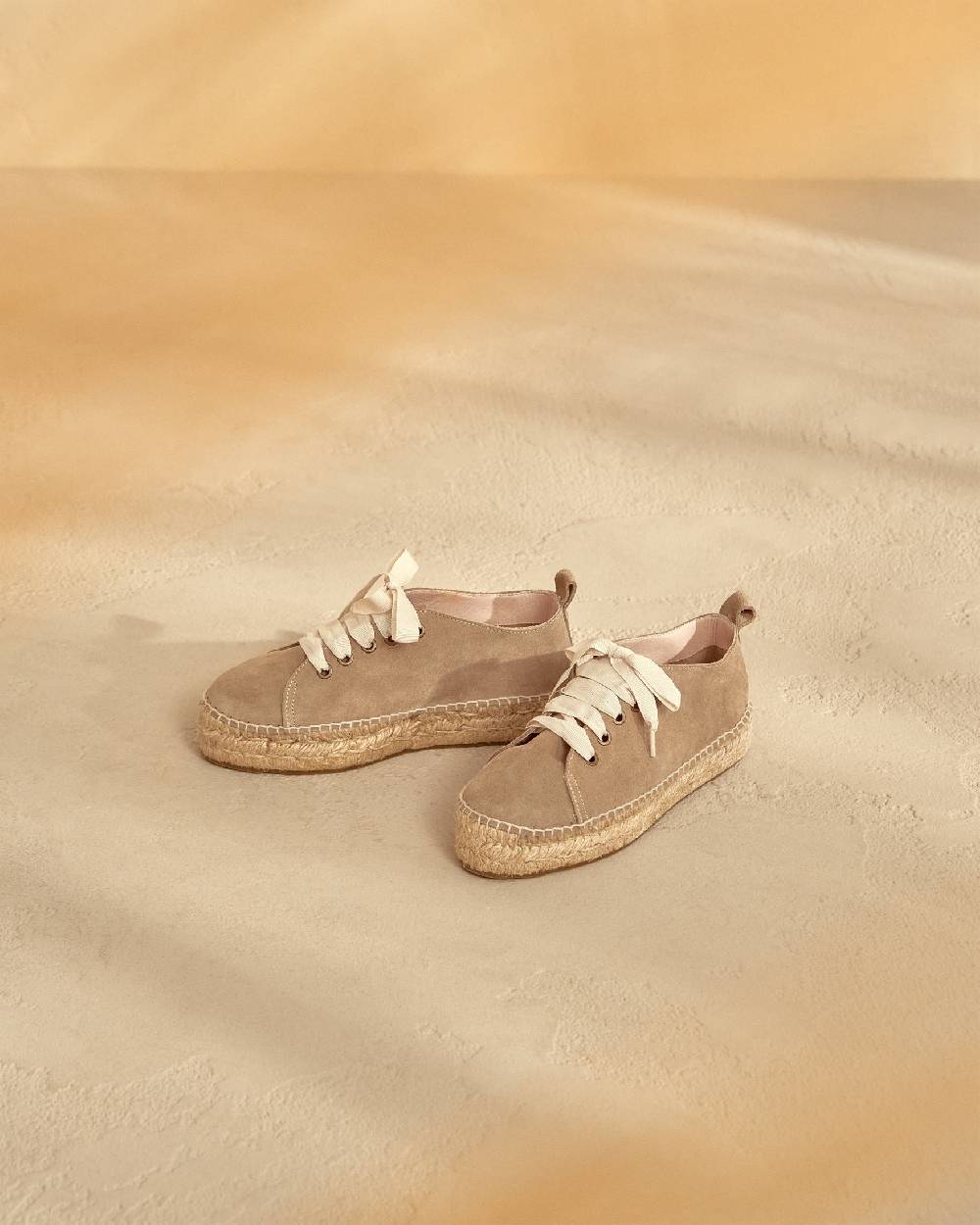 Manebí Espadrillas stringate - Hamptons - Vintage Taupe In Vendita