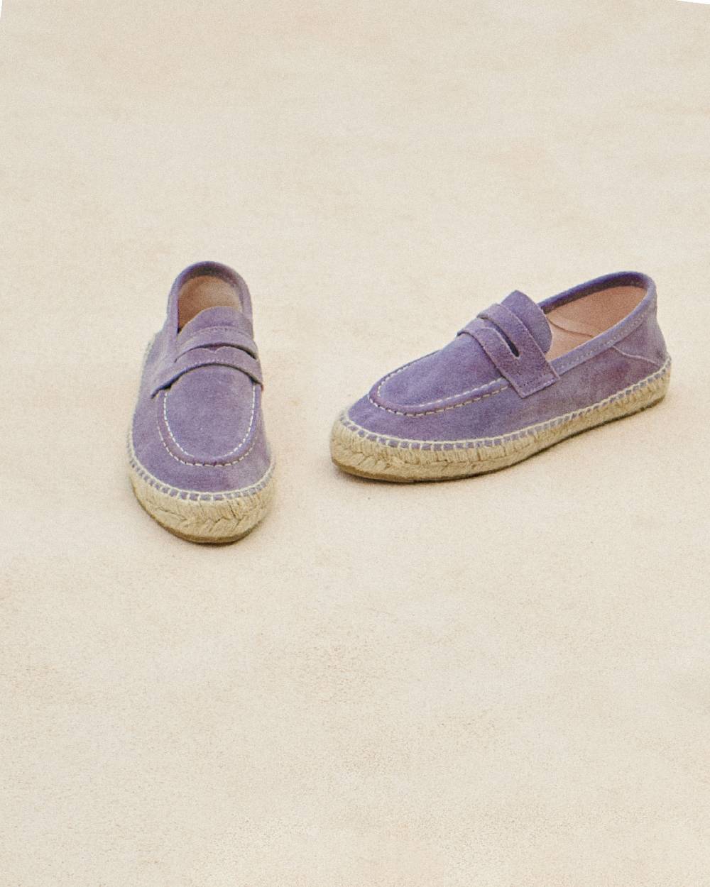 Manebí Suede Loafers Espadrilles - Hamptons Wisteria Lilac In Saldo
