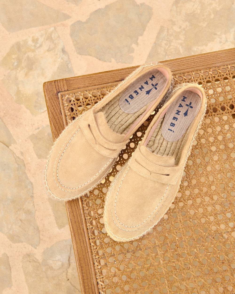 Manebí Suede Loafers Espadrilles - Hamptons Champagne Beige 2025