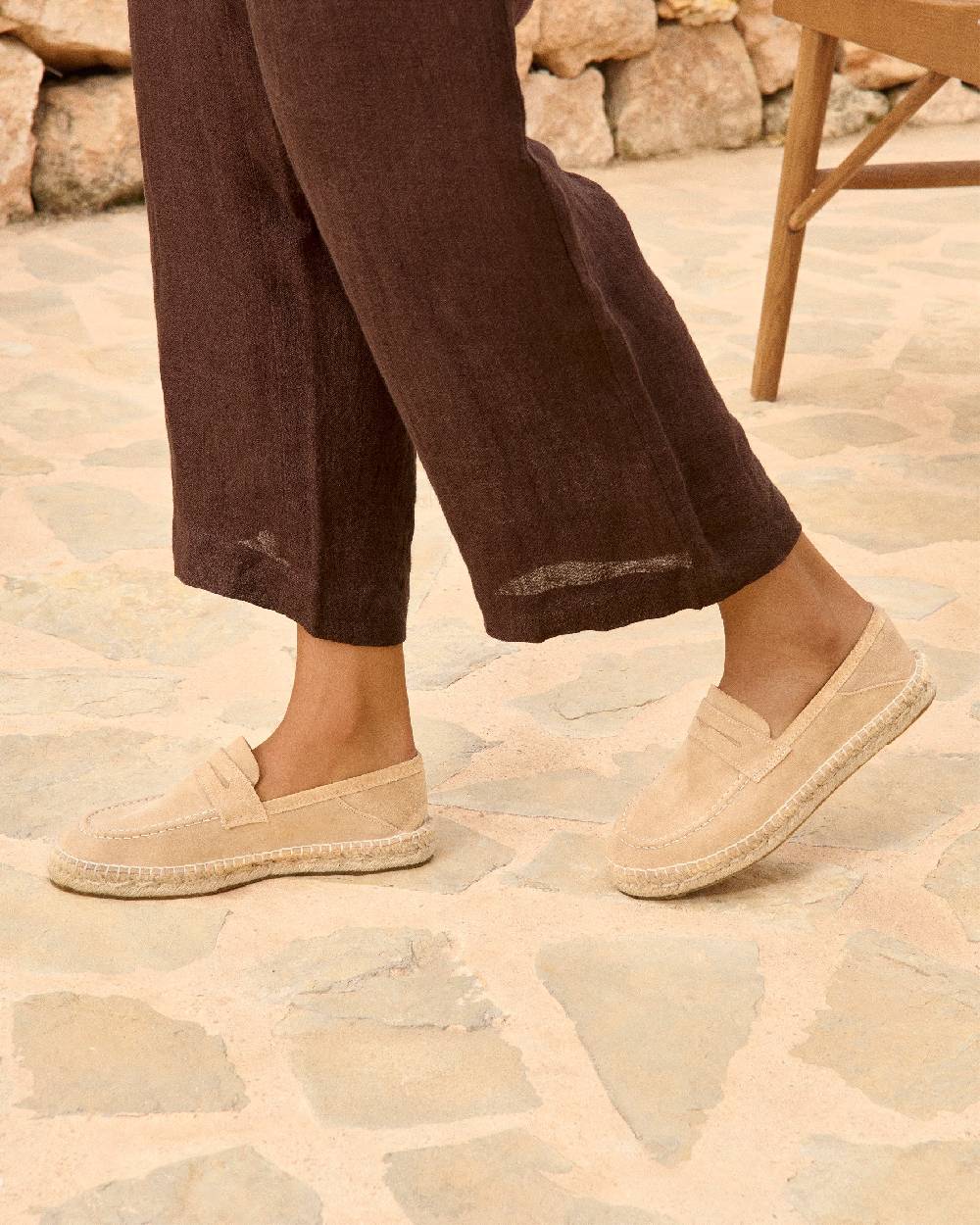 Manebí Suede Loafers Espadrilles - Hamptons Champagne Beige 2025