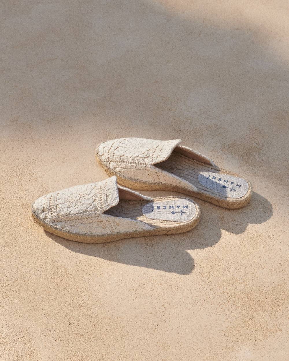 Manebí Cotton Crochet Mules - Yucatán Natural Fino Al -60%