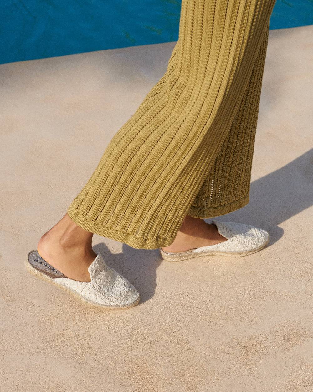 Manebí Cotton Crochet Mules - Yucatán Natural Fino Al -60%