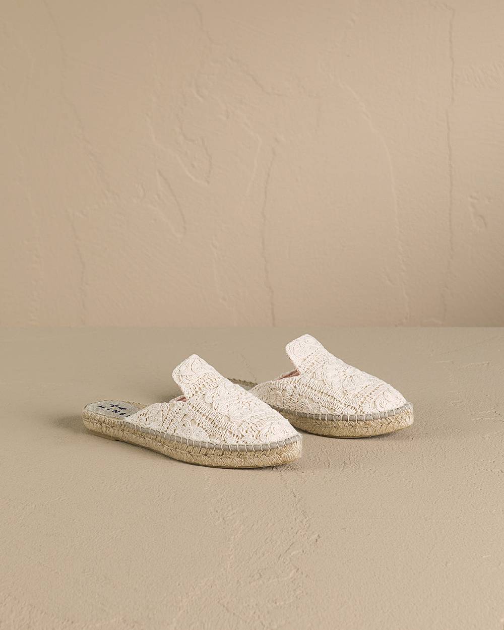 Manebí Cotton Crochet Mules - Yucatán Natural Fino Al -60%