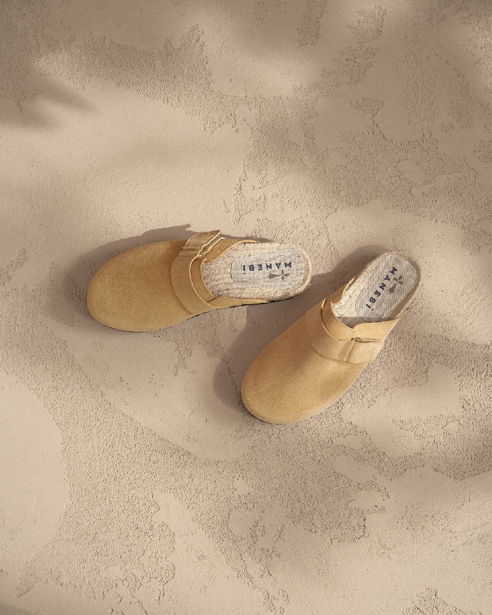 Manebí Suede Clog Mules - Hamptons Inca Cream Shopping Online