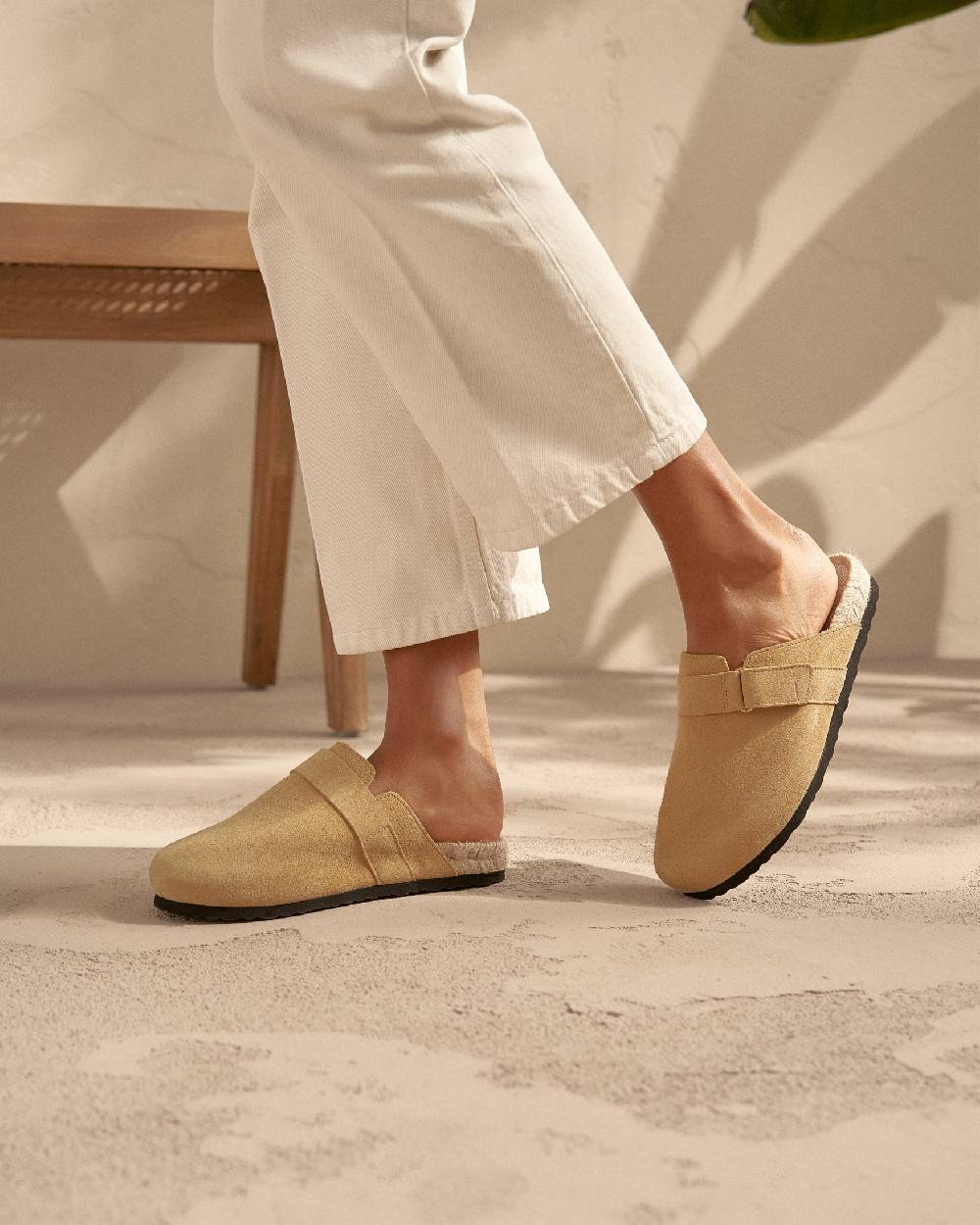 Manebí Suede Clog Mules - Hamptons Inca Cream Shopping Online