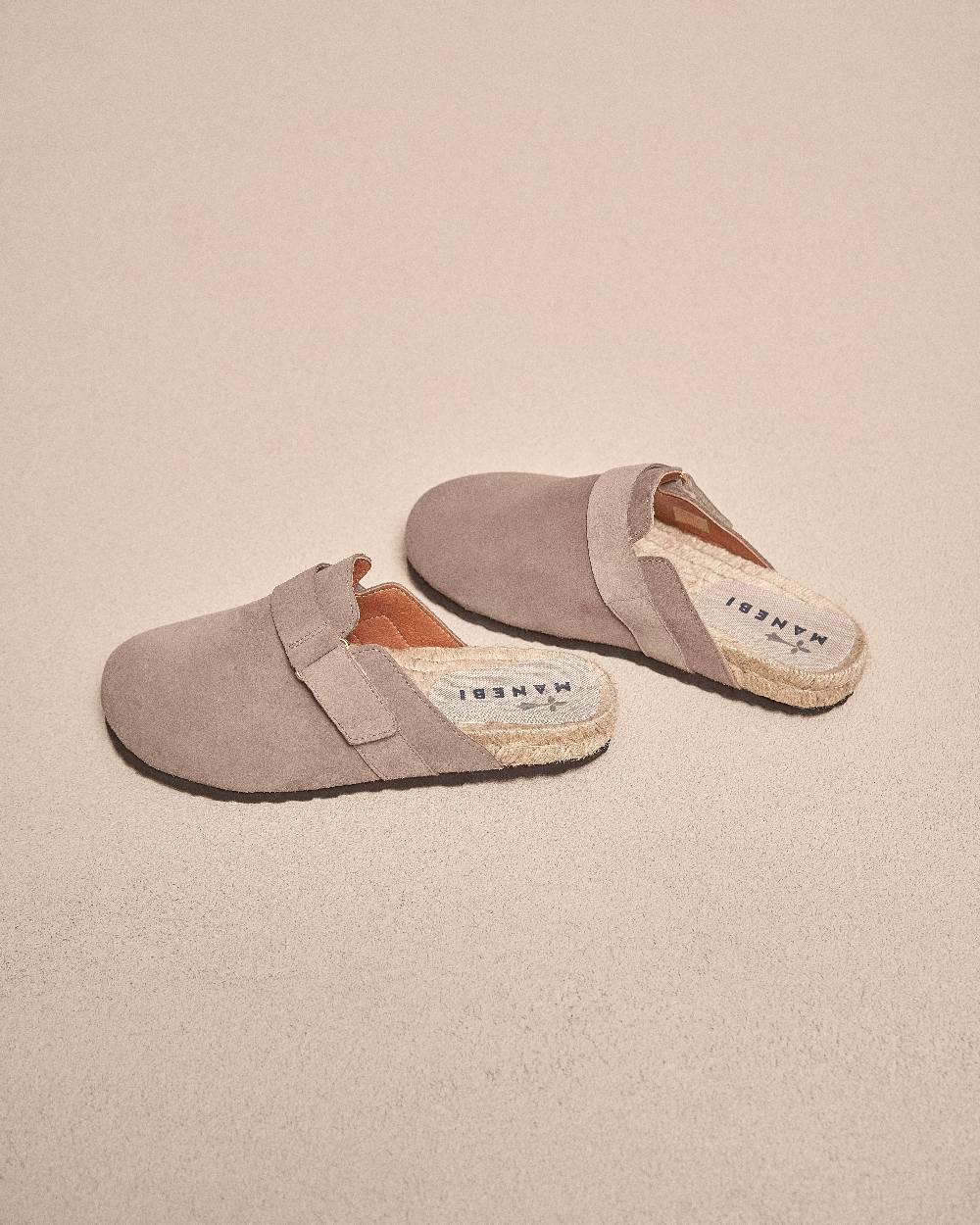 Manebí Suede Clog Mules - Hamptons Coco Brown Prezzo Ridotto