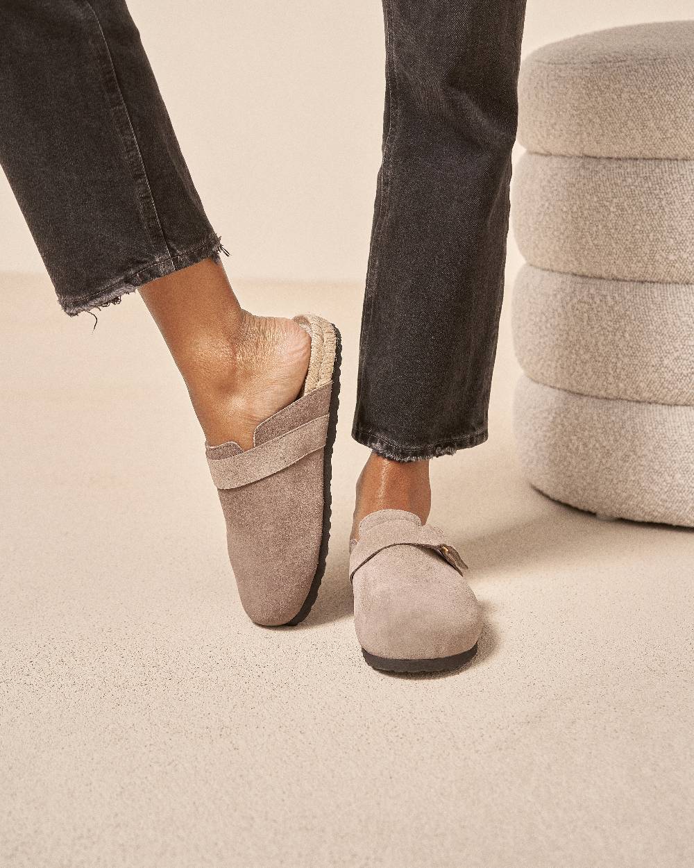 Manebí Suede Clog Mules - Hamptons Coco Brown Prezzo Ridotto