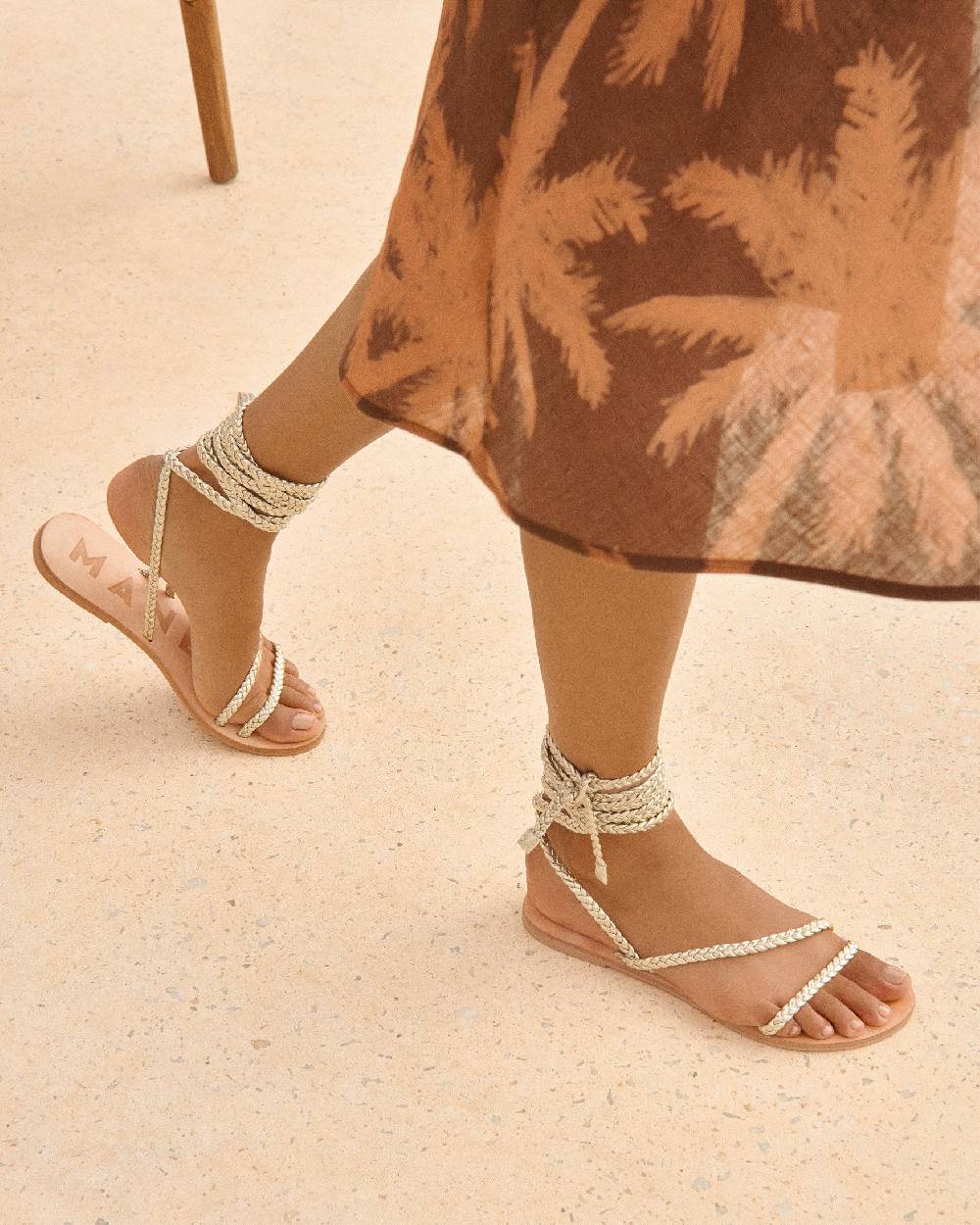 Manebí Leather Sandals|Tie-Up Multi Braid Bands - Platinum Shopping Online