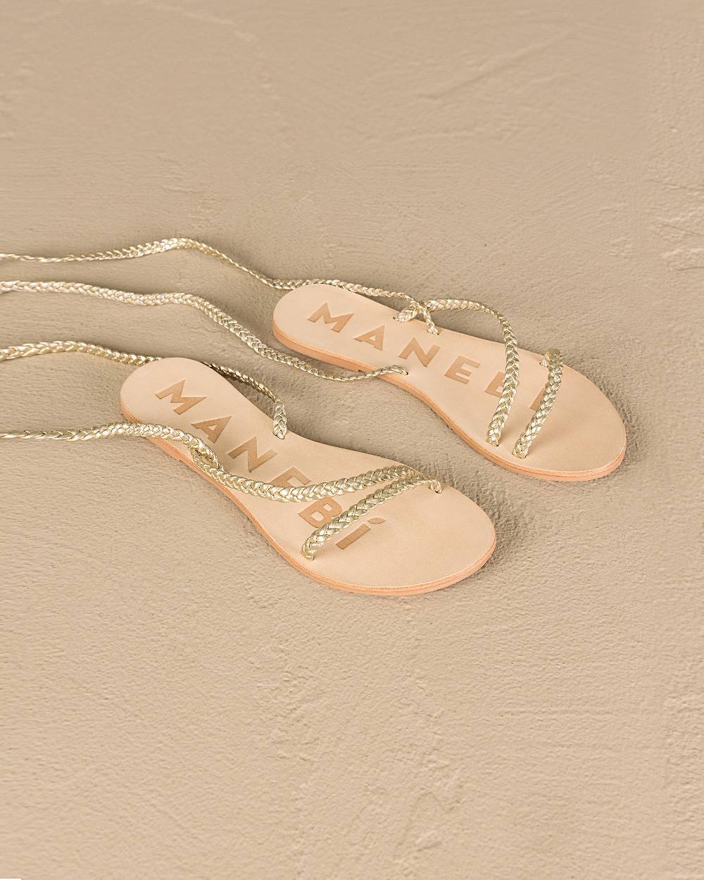 Manebí Leather Sandals|Tie-Up Multi Braid Bands - Platinum Shopping Online