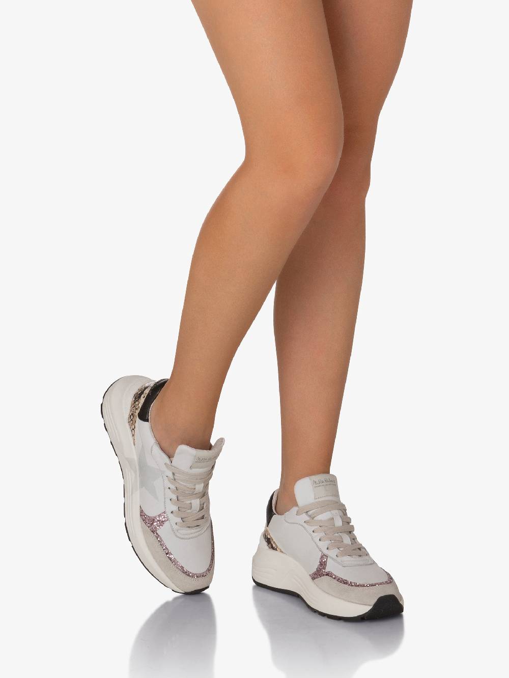 Nira Rubens Chunky Sneakers Stinger Python Rose - Stella Consegna Veloce