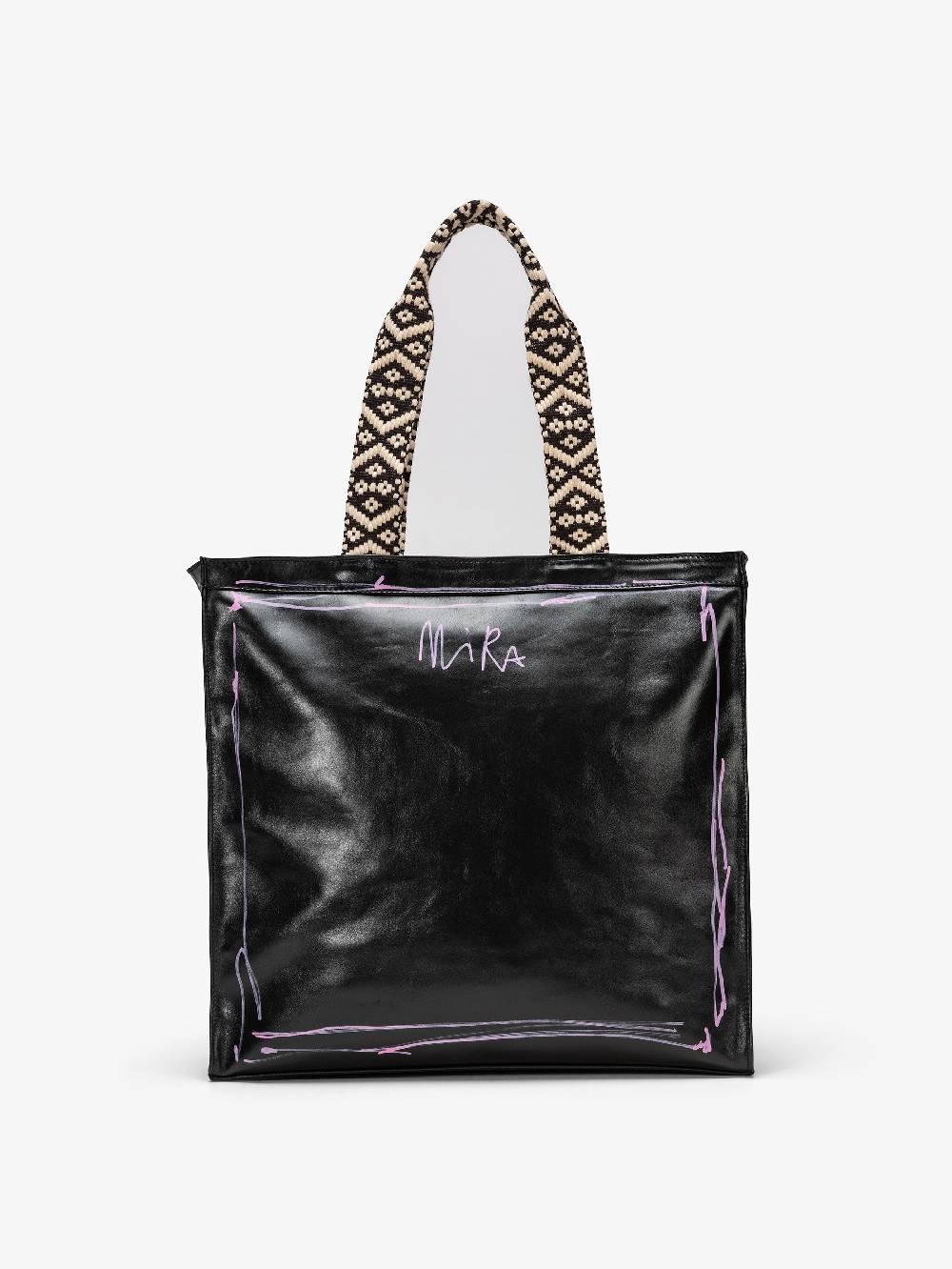 Nira Rubens SHOPPING BAG BLACK GLOSSY - STREET Nuova