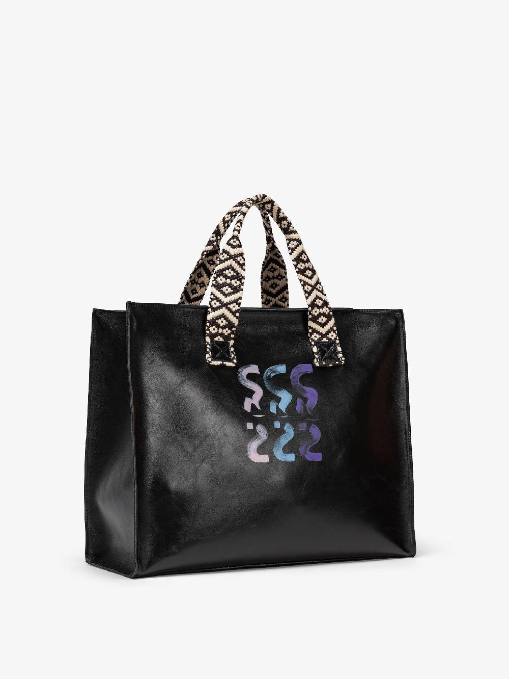 Nira Rubens EASY TOTE BLACK GLOSSY - LOGO Acquista Ora