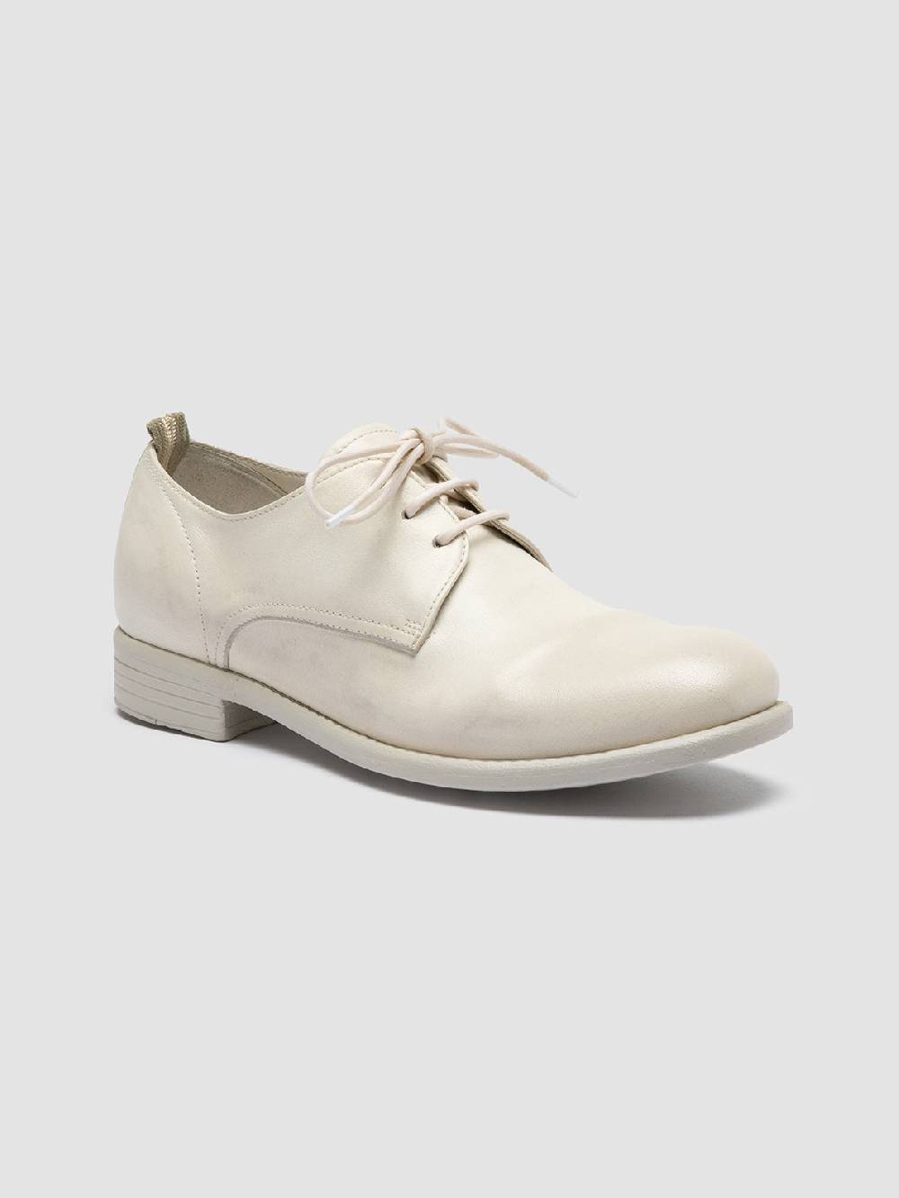 Officine Creative CALIXTE 064 Scarpe Derby in Pelle Bianca Saldi Di Fabbrica