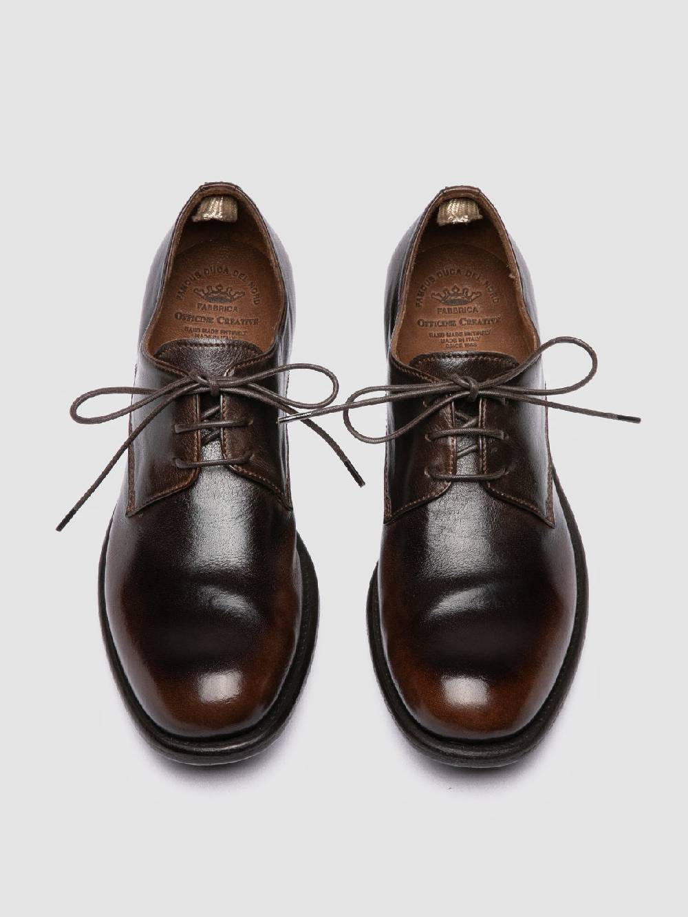 Officine Creative CALIXTE 068 Derby in Pelle Marrone Vendite Flash