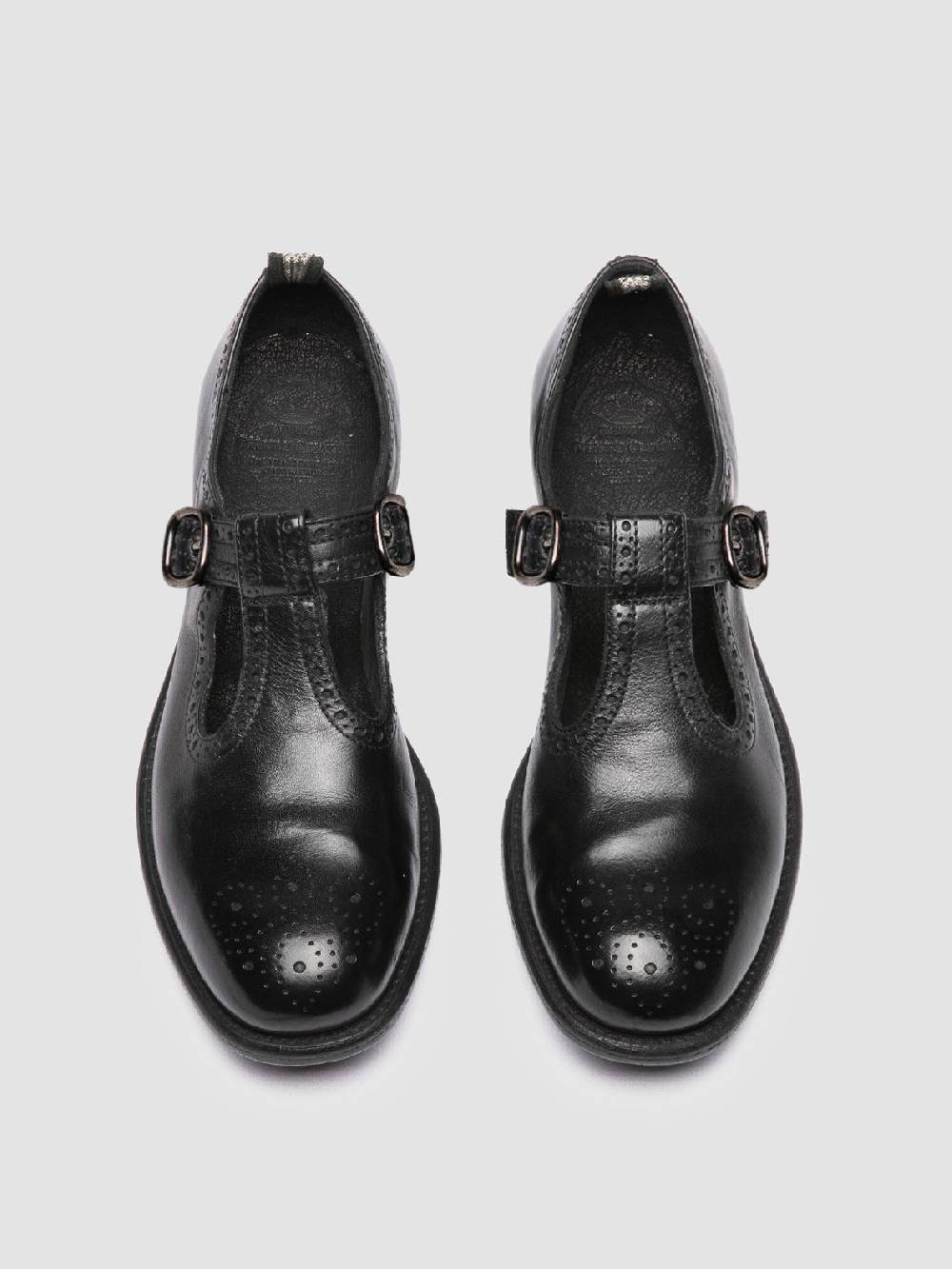Officine Creative CALIXTE 071 Sandali T-Bar in Pelle Nera Negozio