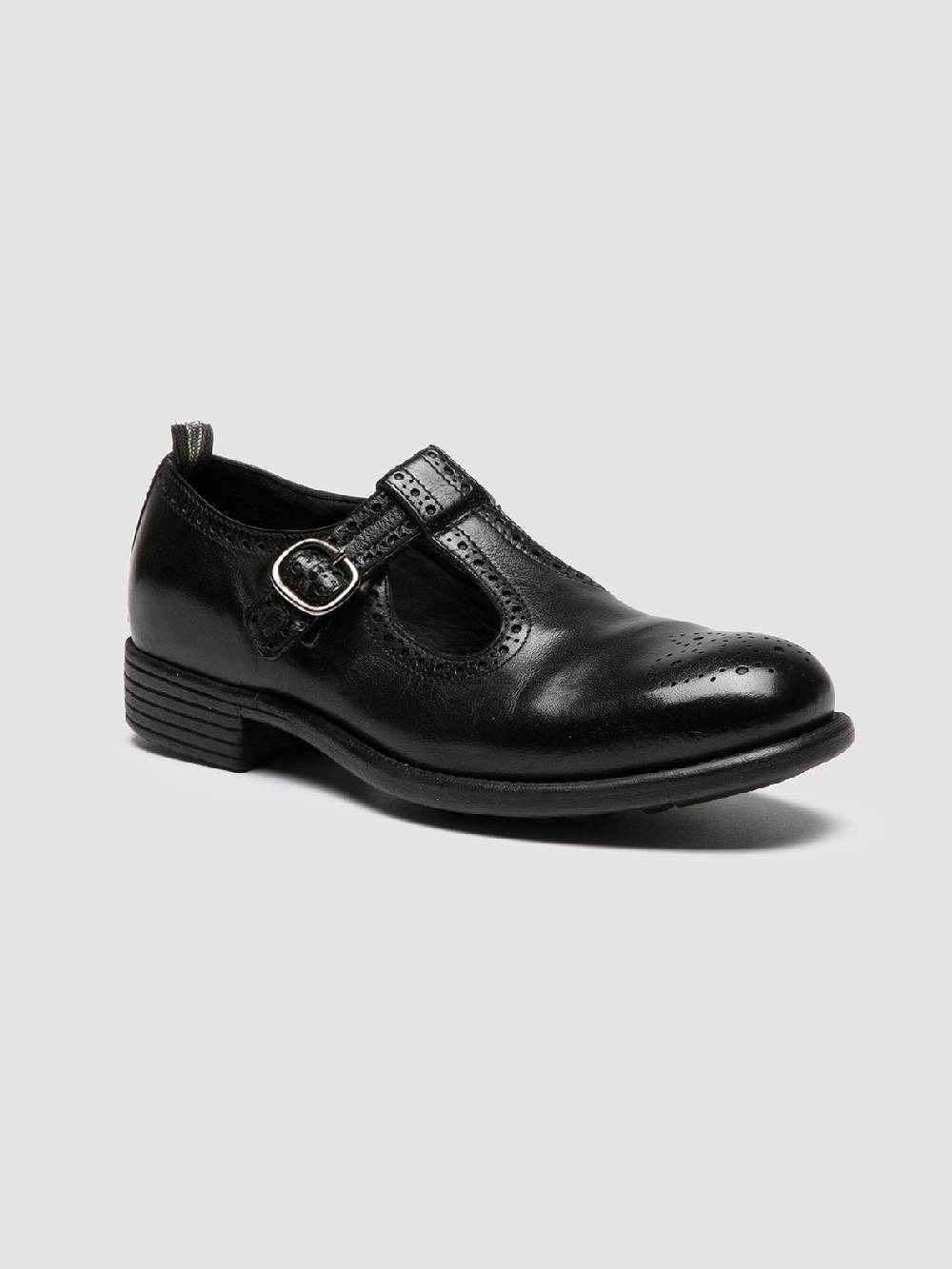 Officine Creative CALIXTE 071 Sandali T-Bar in Pelle Nera Negozio