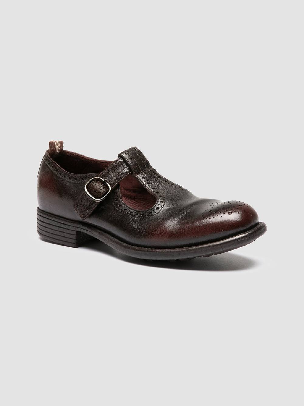 Officine Creative CALIXTE 071 Sandali T-Bar in Pelle Marrone In Saldo