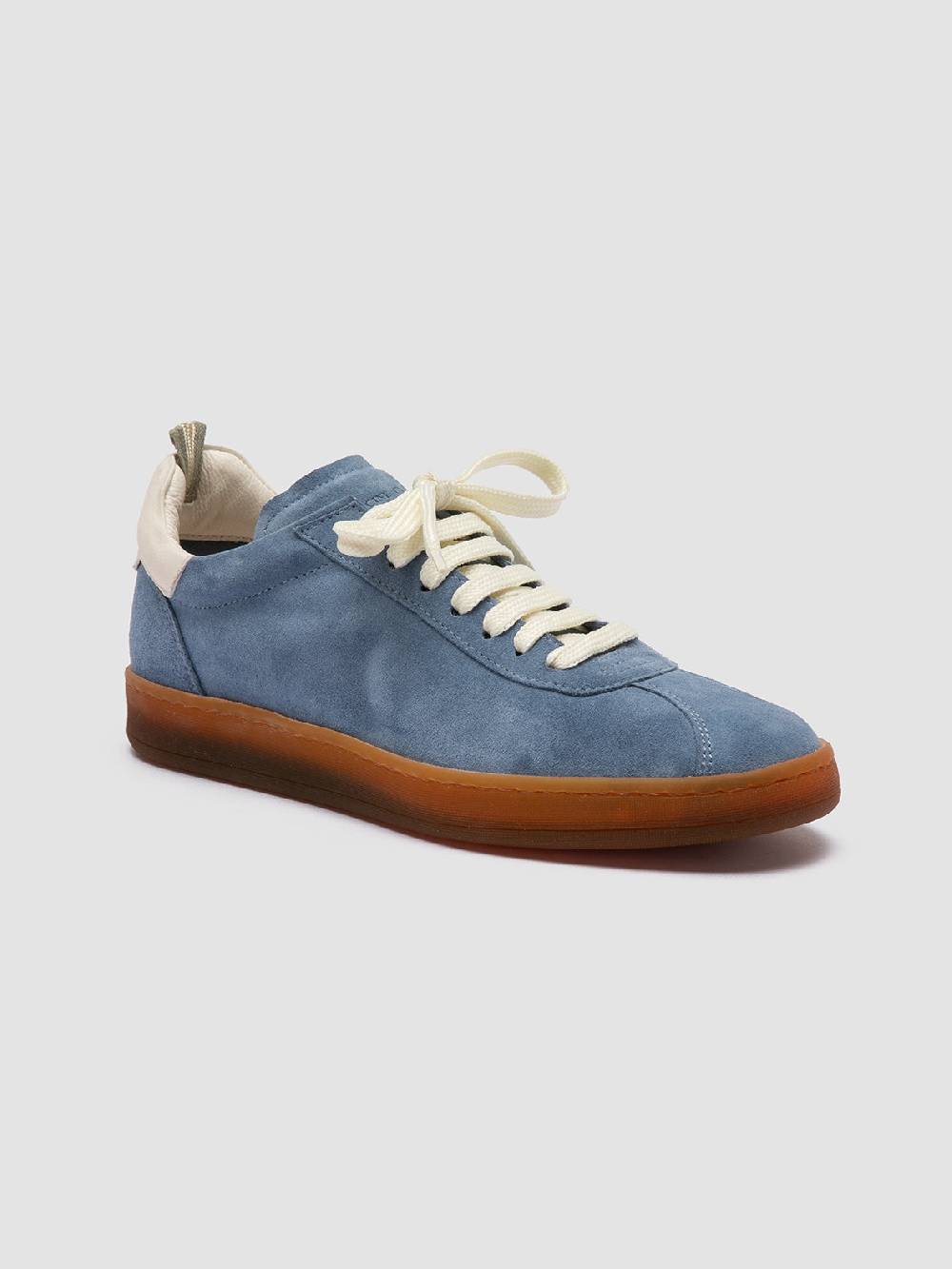 Officine Creative DESTINY 101 Sneakers Basse in Pelle e Camoscio Blu Nuova