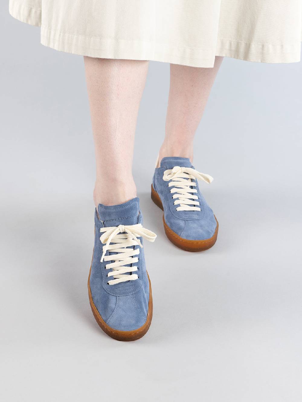 Officine Creative DESTINY 101 Sneakers Basse in Pelle e Camoscio Blu Nuova