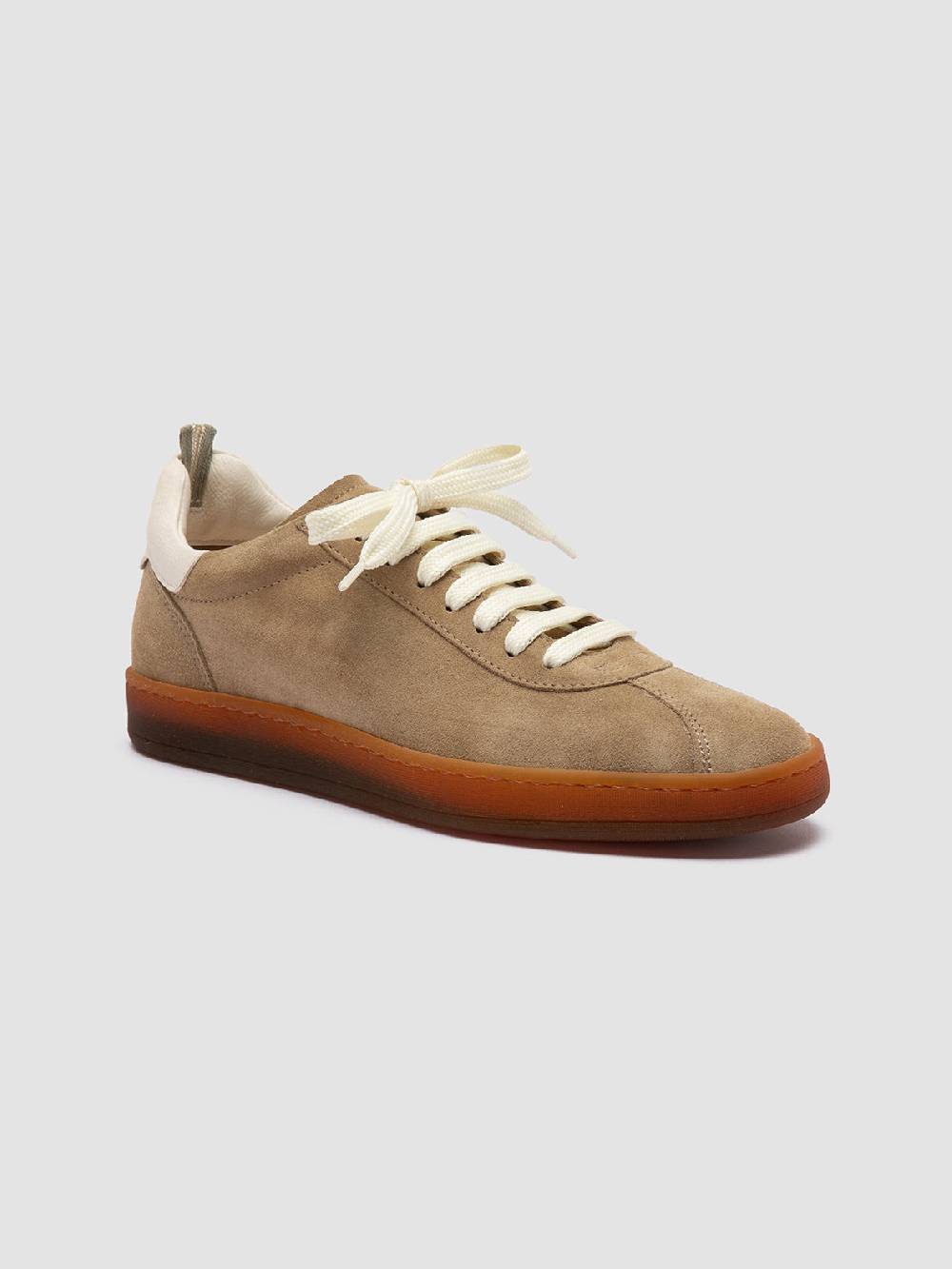 Officine Creative DESTINY 101 Sneakers Basse in Pelle e Camoscio Marrone Moda