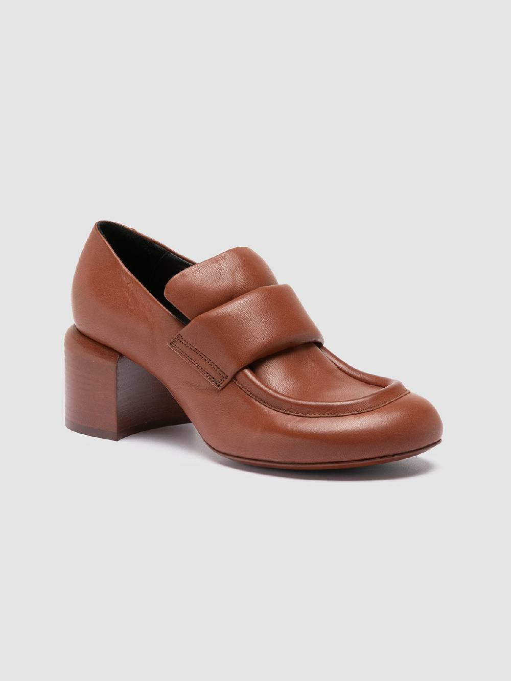 Officine Creative ETHEL 001 Mocassini Penny in Pelle Marrone Nuovo