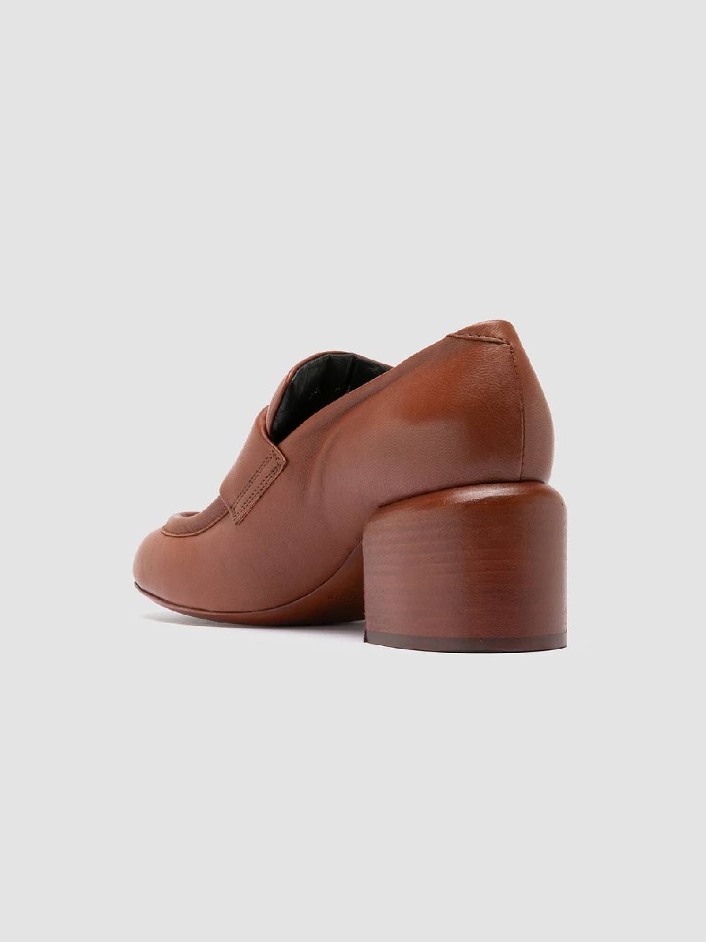 Officine Creative ETHEL 001 Mocassini Penny in Pelle Marrone Nuovo