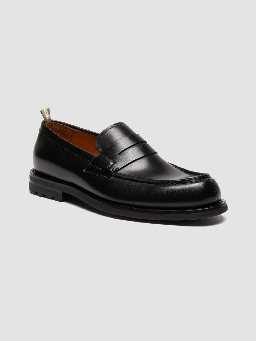 Officine Creative BELMONDO 006 Mocassini Penny in Pelle Scamosciata Nera Qualità