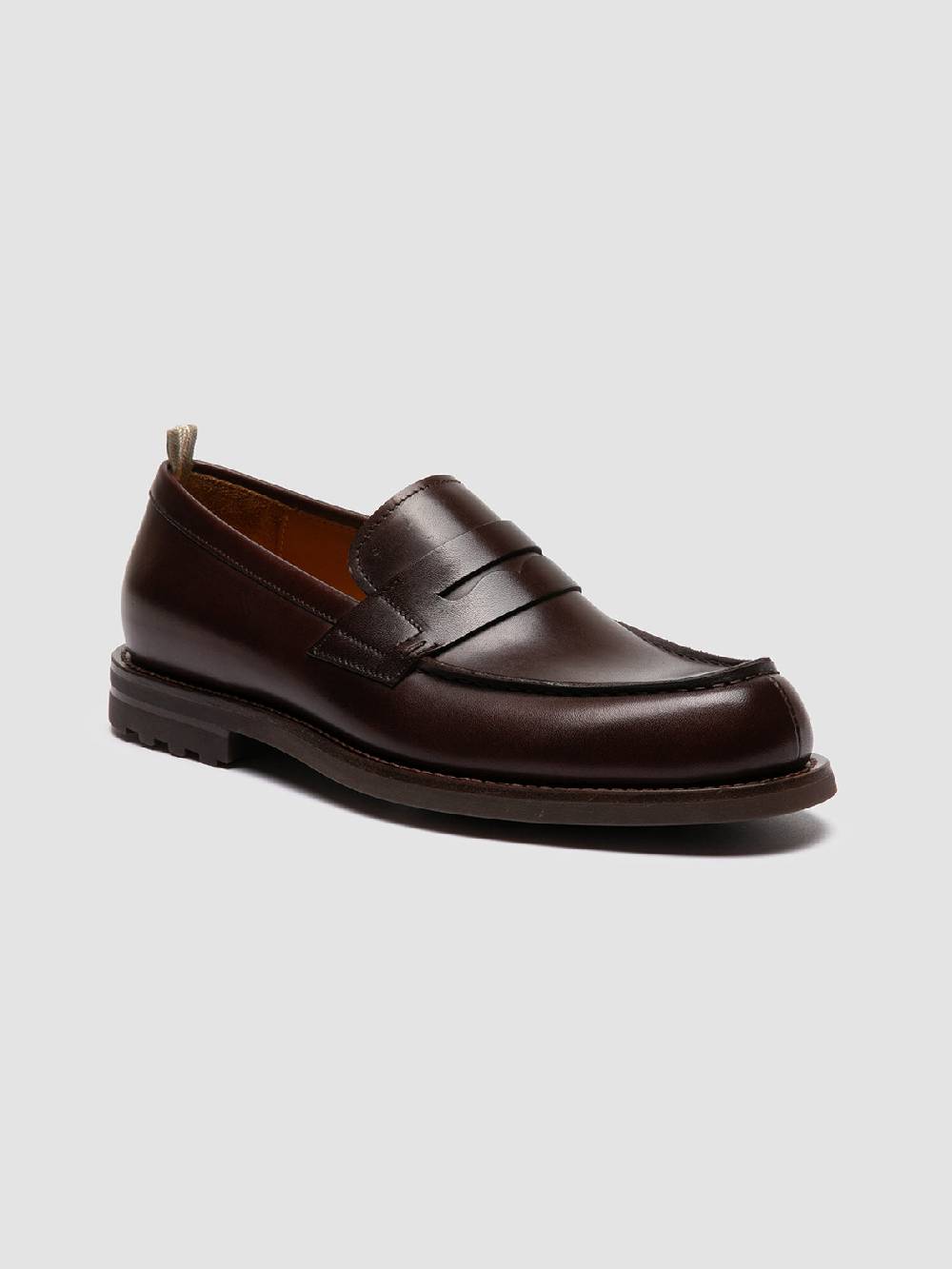 Officine Creative BELMONDO 006 Mocassini Penny in Pelle Scamosciata Marrone Promozione