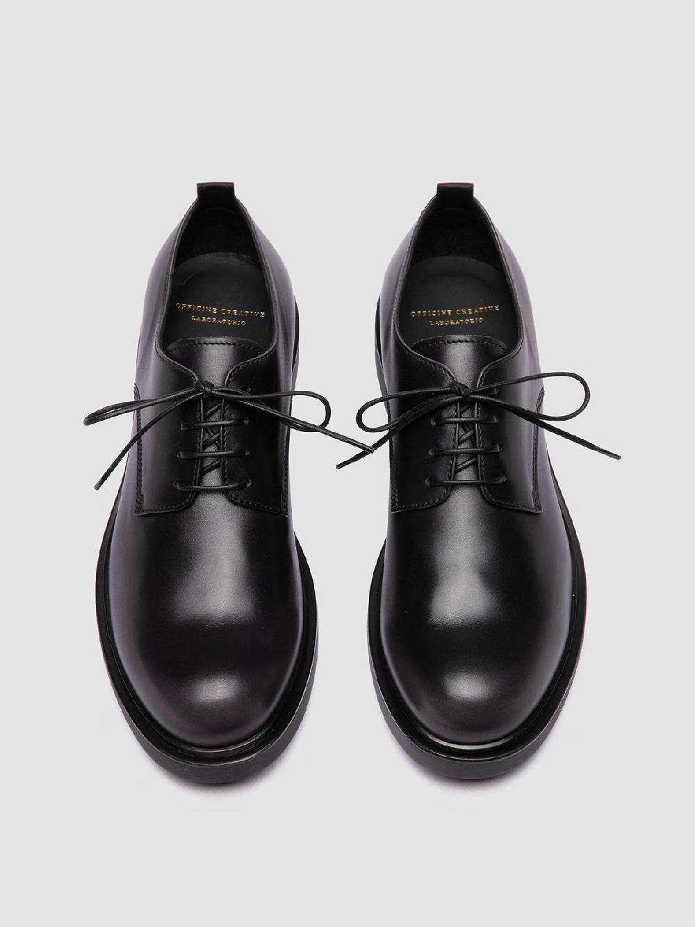 Officine Creative ENGINEER 004 Derby in Pelle Grigia Soddisfazione Garantita