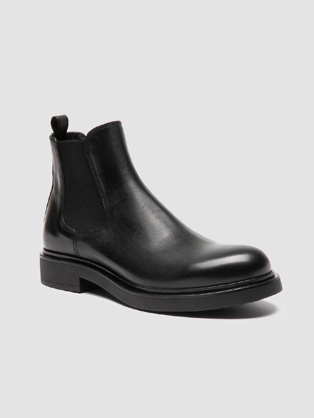 Officine Creative ENGINEER 006 Stivaletti Chelsea in Pelle Nera Negozi Online