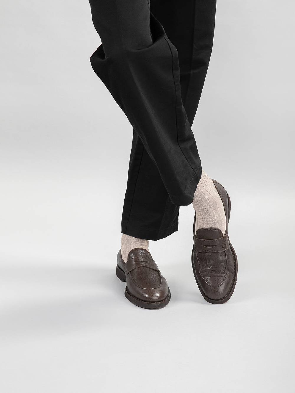 Officine Creative OPERA FLEXI 101 Mocassini Penny in Pelle Nera Prezzo Ridotto