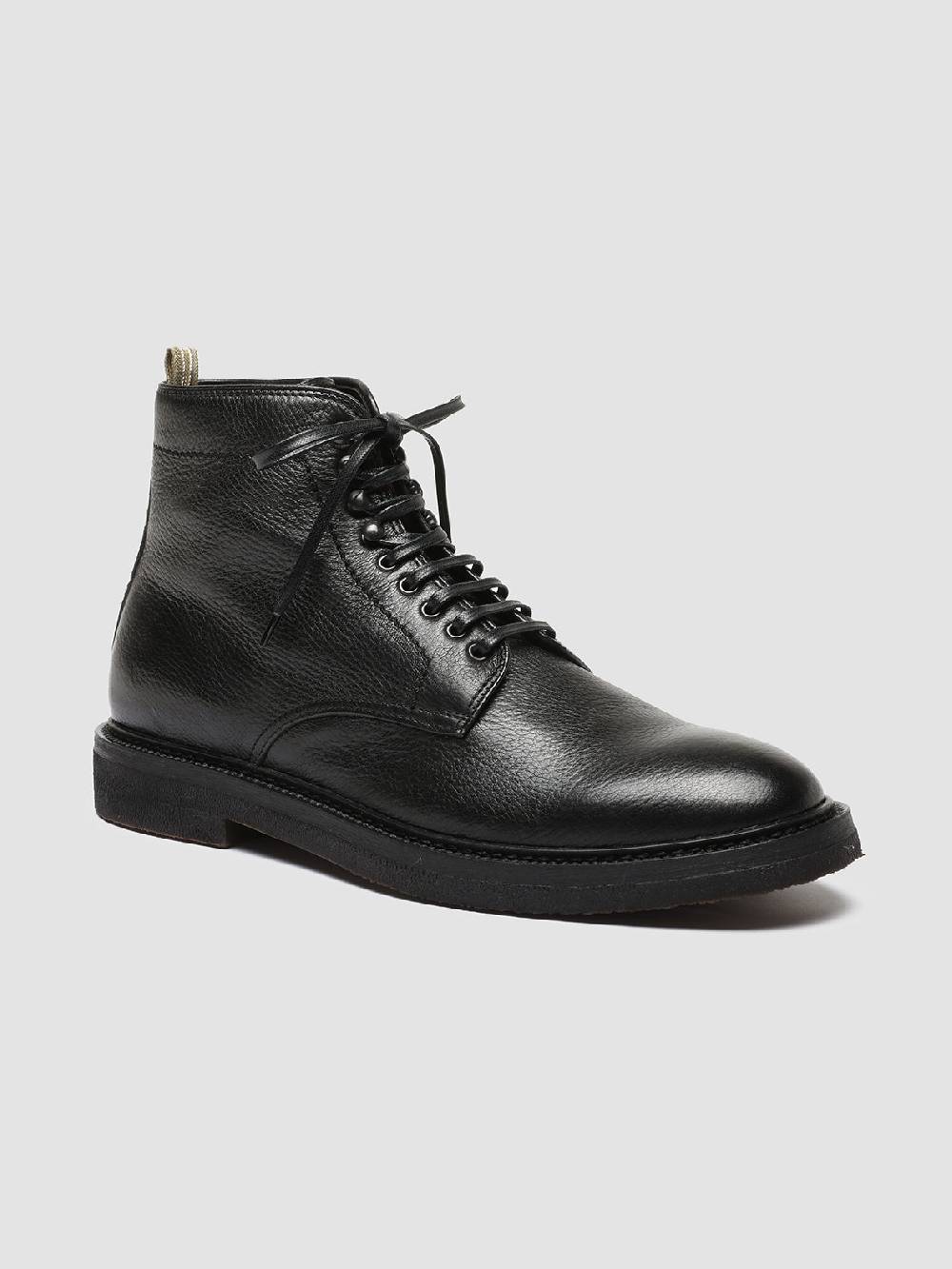 Officine Creative HOPKINS FLEXI 203 Stivaletti Stringati in Pelle Nera Online