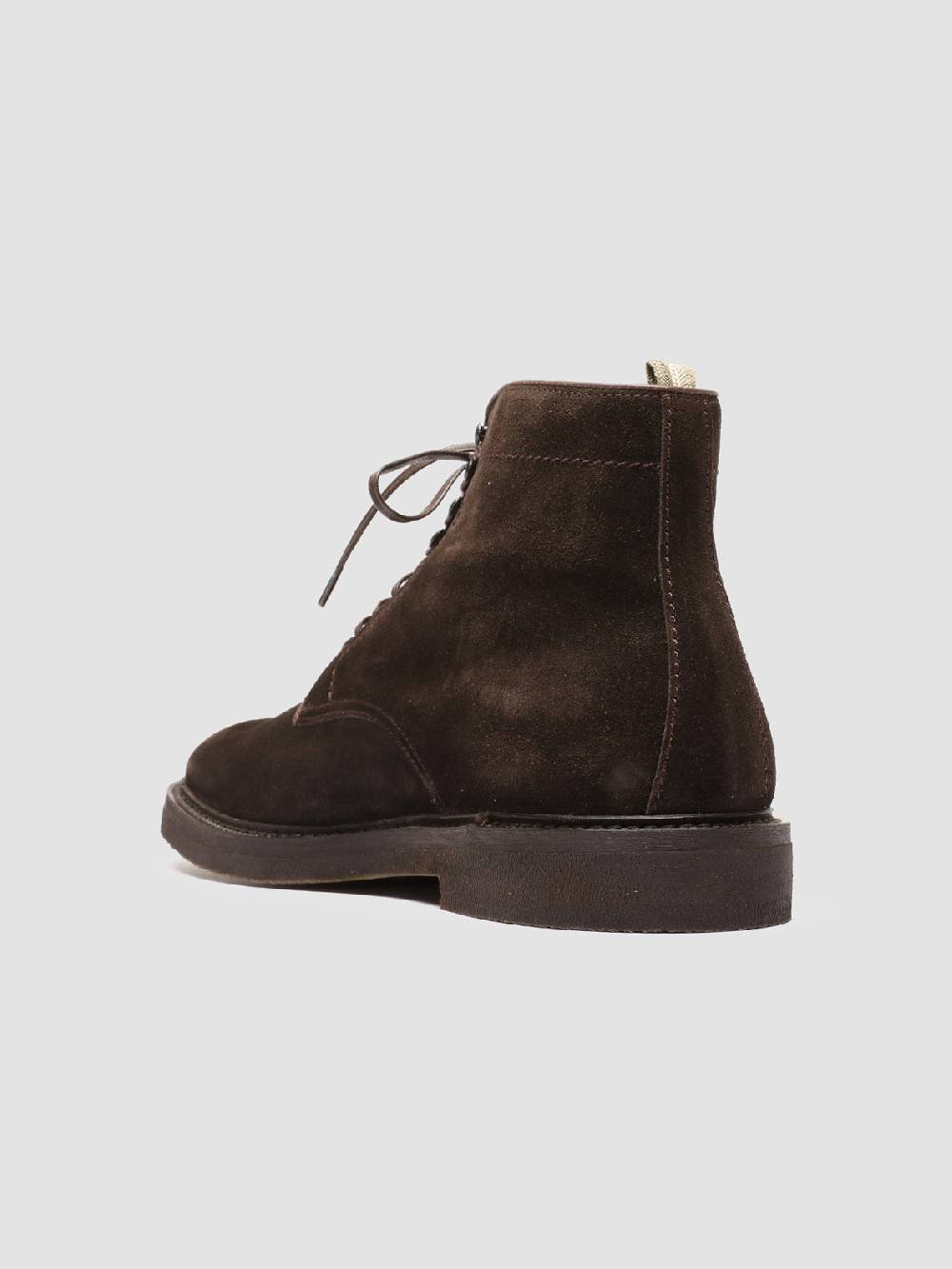 Officine Creative HOPKINS FLEXI 203 Stivaletti Stringati in Camoscio Marrone Outlet