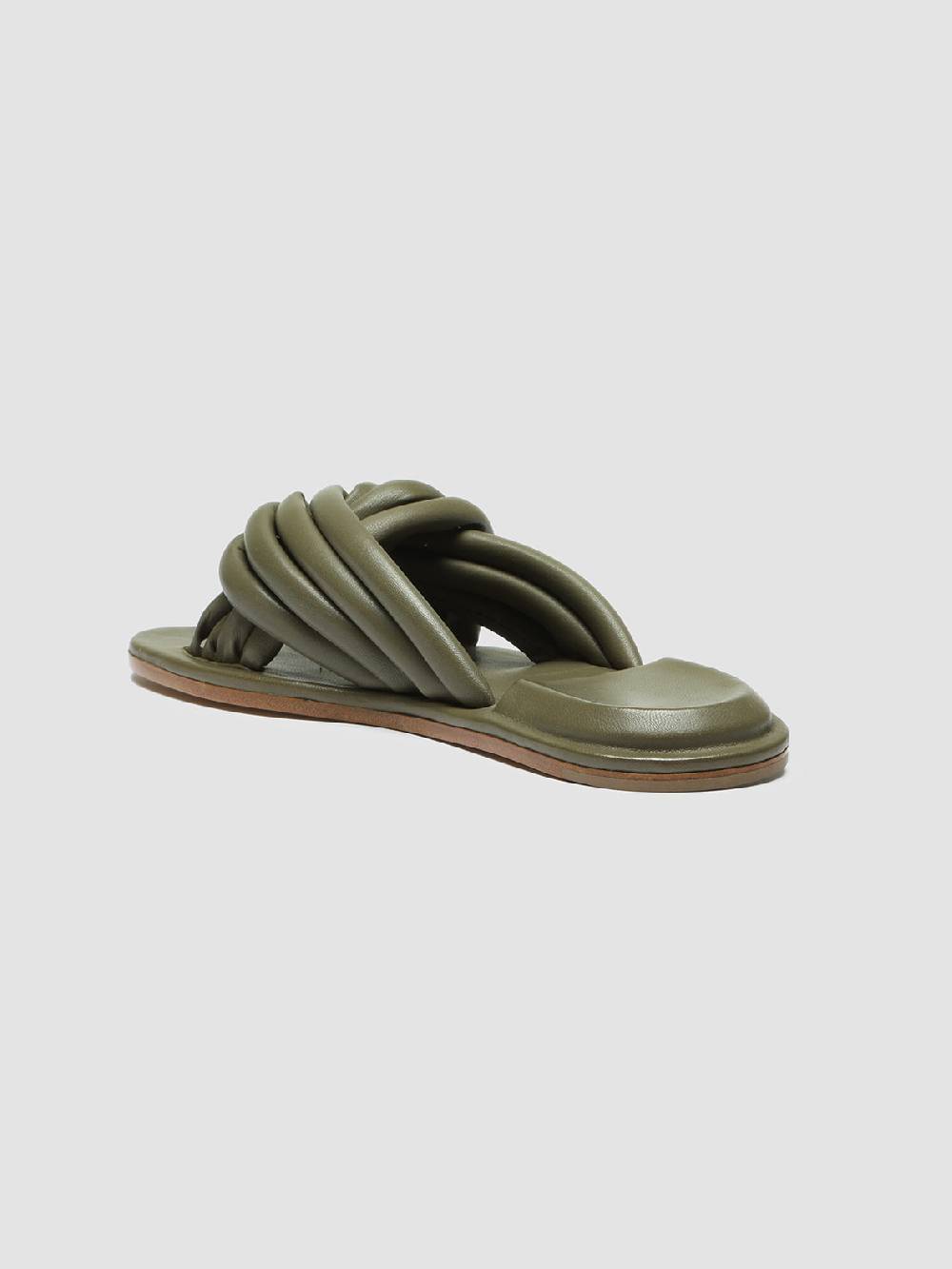 Officine Creative CYBILLE 004 Slide in Pelle Verde Offerte