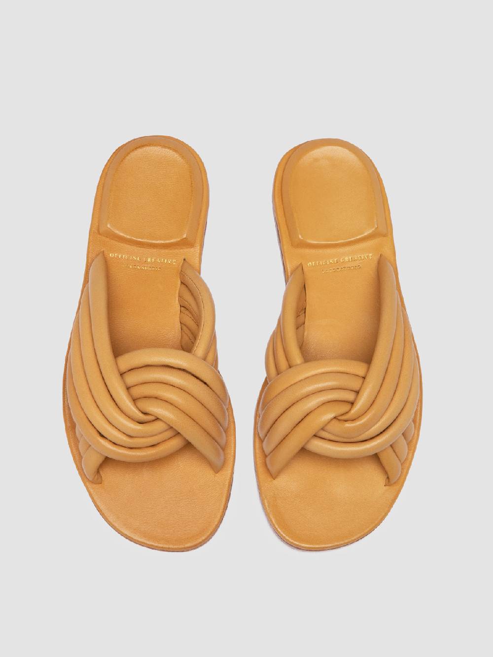 Officine Creative CYBILLE 004 Sandali in Pelle Gialla Vendita Calda