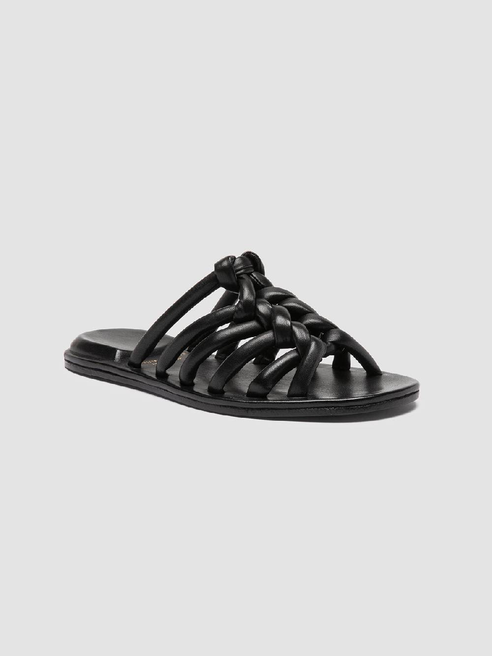 Officine Creative CYBILLE 016 Sandali Slide in Pelle Nera I Più Venduti