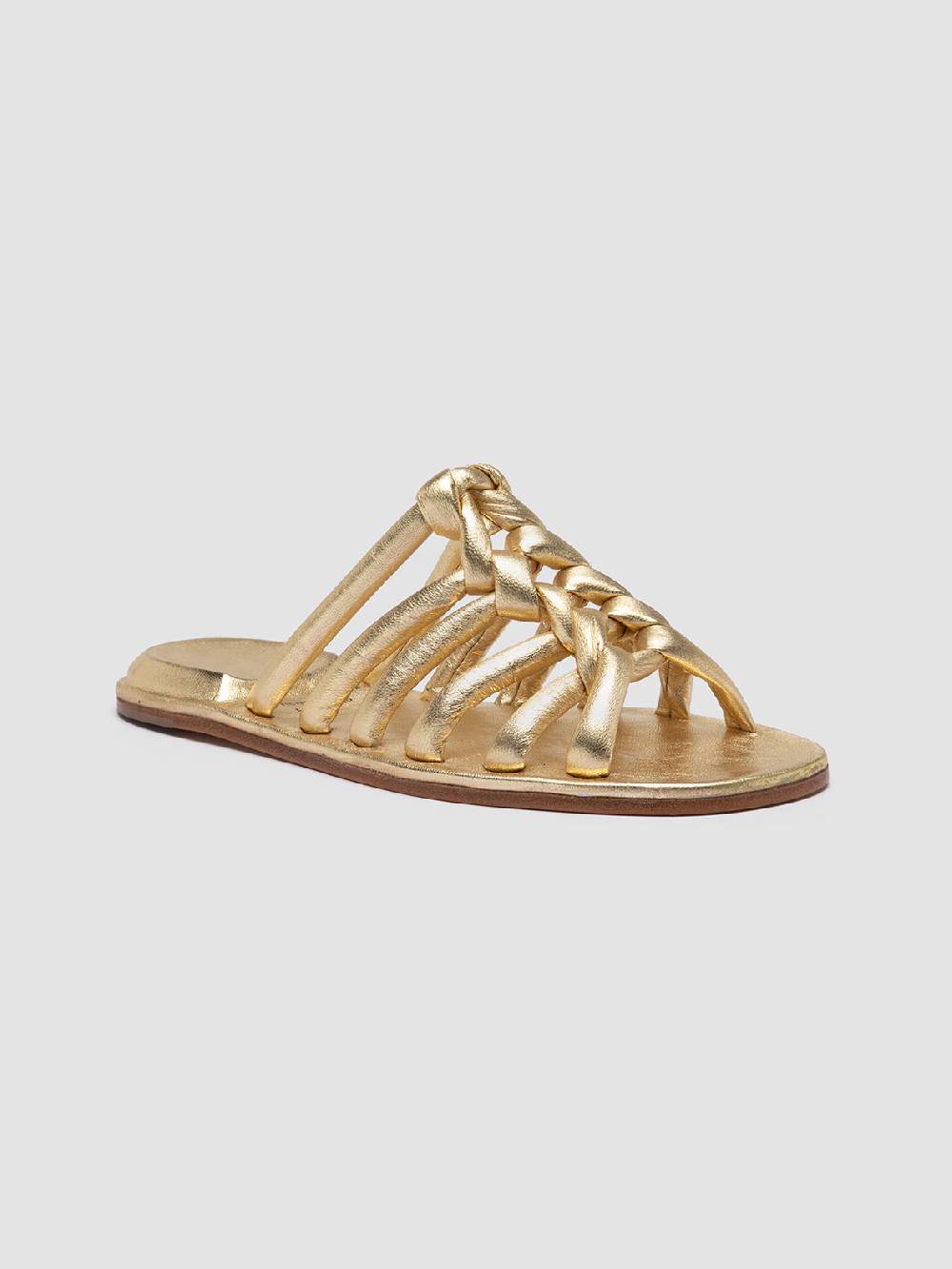 Officine Creative CYBILLE 016 Sandali Slide in Pelle Oro Vendite Flash