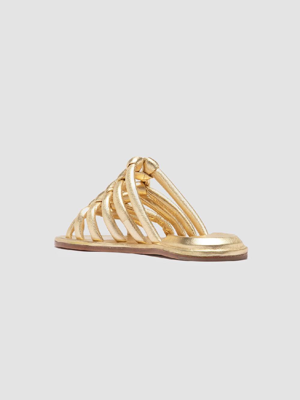 Officine Creative CYBILLE 016 Sandali Slide in Pelle Oro Vendite Flash