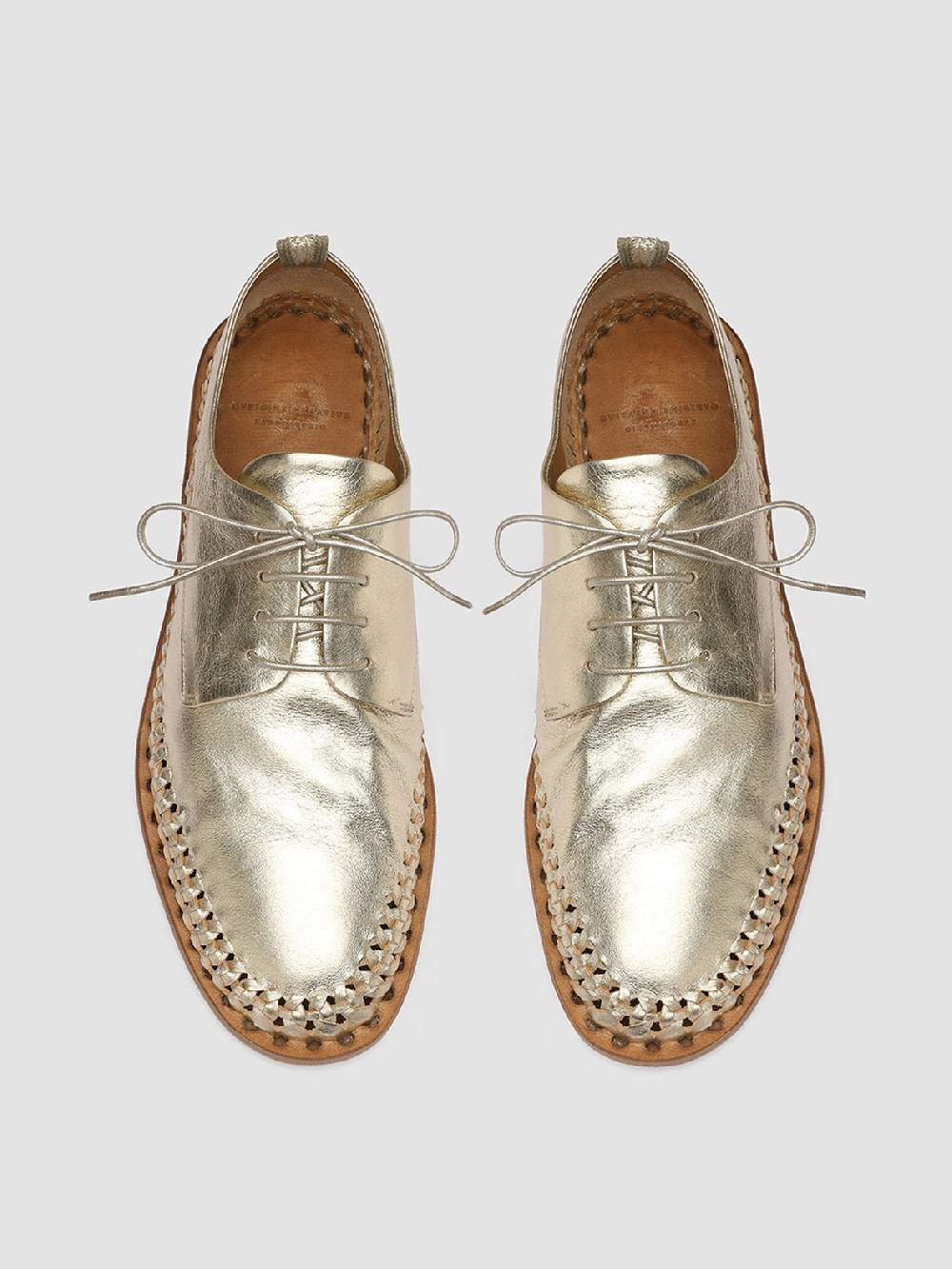 Officine Creative MABELLE 001 Derby in Pelle Argento Italy