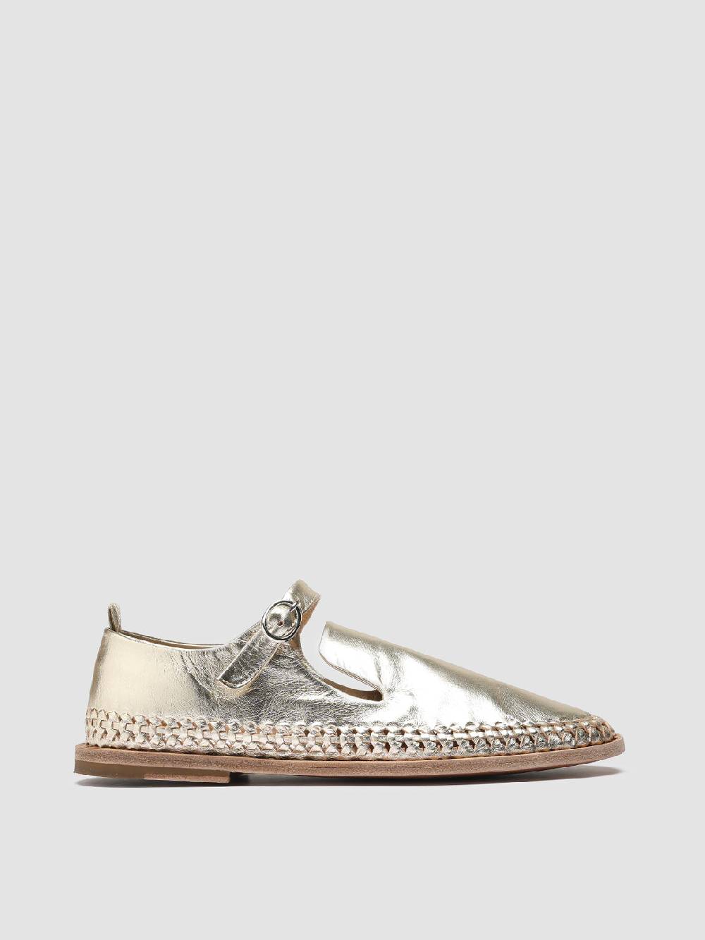 Officine Creative MABELLE 003 Mary Jane in Pelle Tortora In Linea