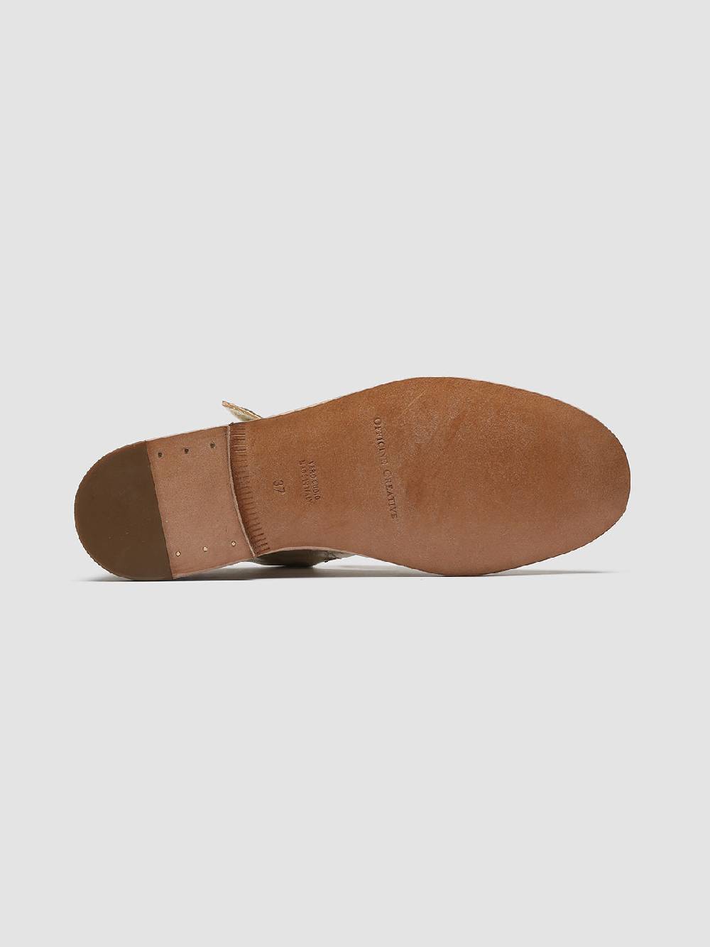 Officine Creative MABELLE 003 Mary Jane in Pelle Tortora In Linea