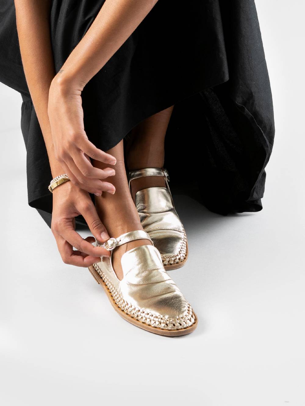 Officine Creative MABELLE 003 Mary Jane in Pelle Argento Nuovo