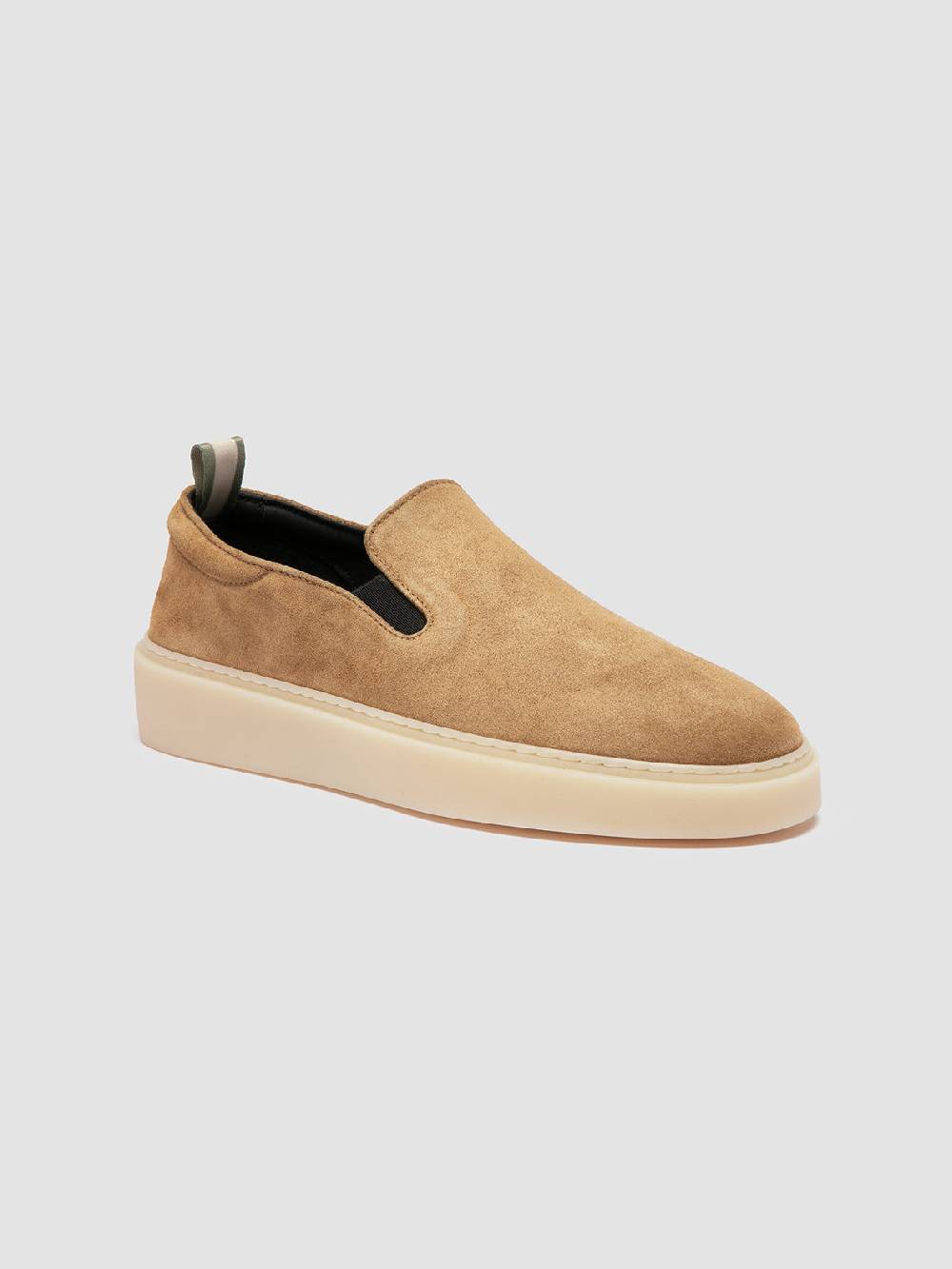 Officine Creative MUSKRAT 102 Sneaker Slip-On in Pelle Tortora Promozione