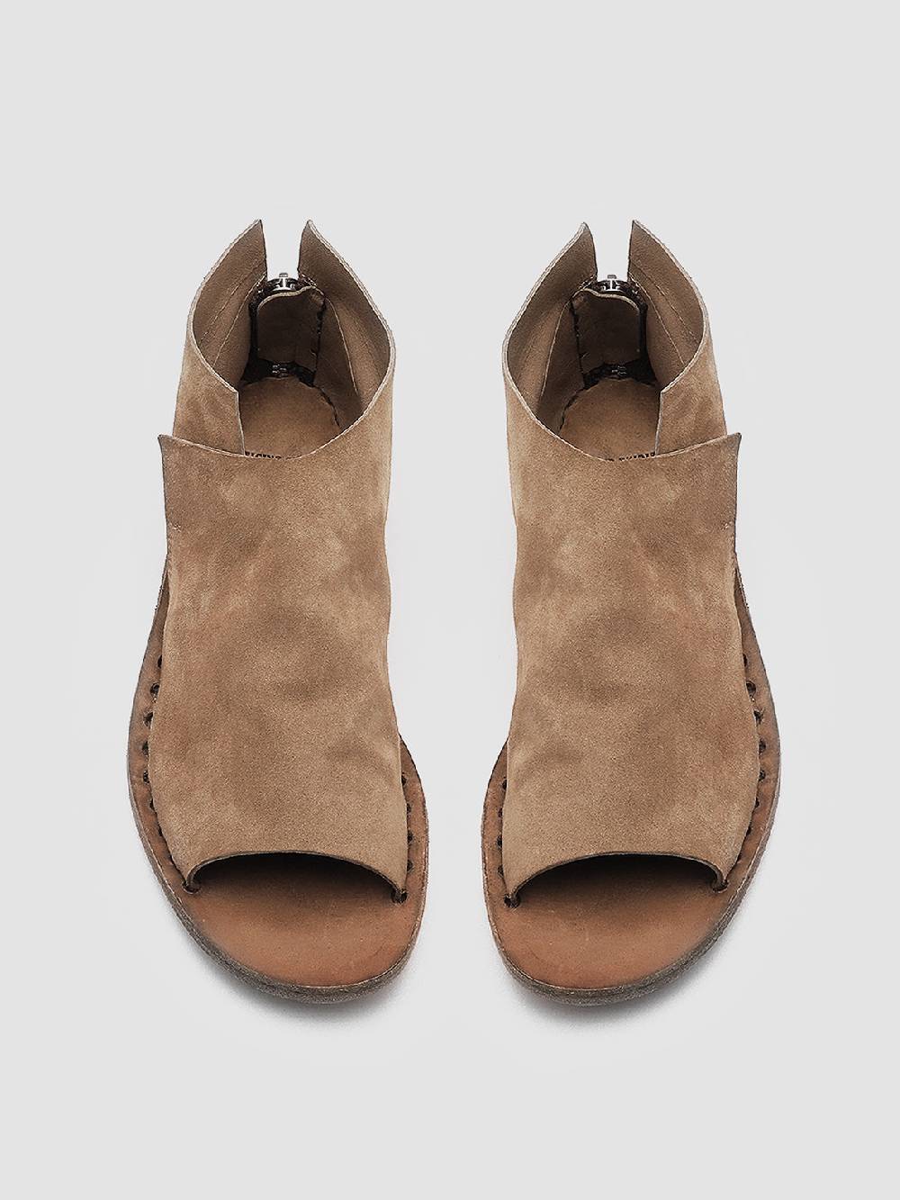 Officine Creative ITACA 005 Sandali in Pelle Scamosciata Marrone Pezzi Unici