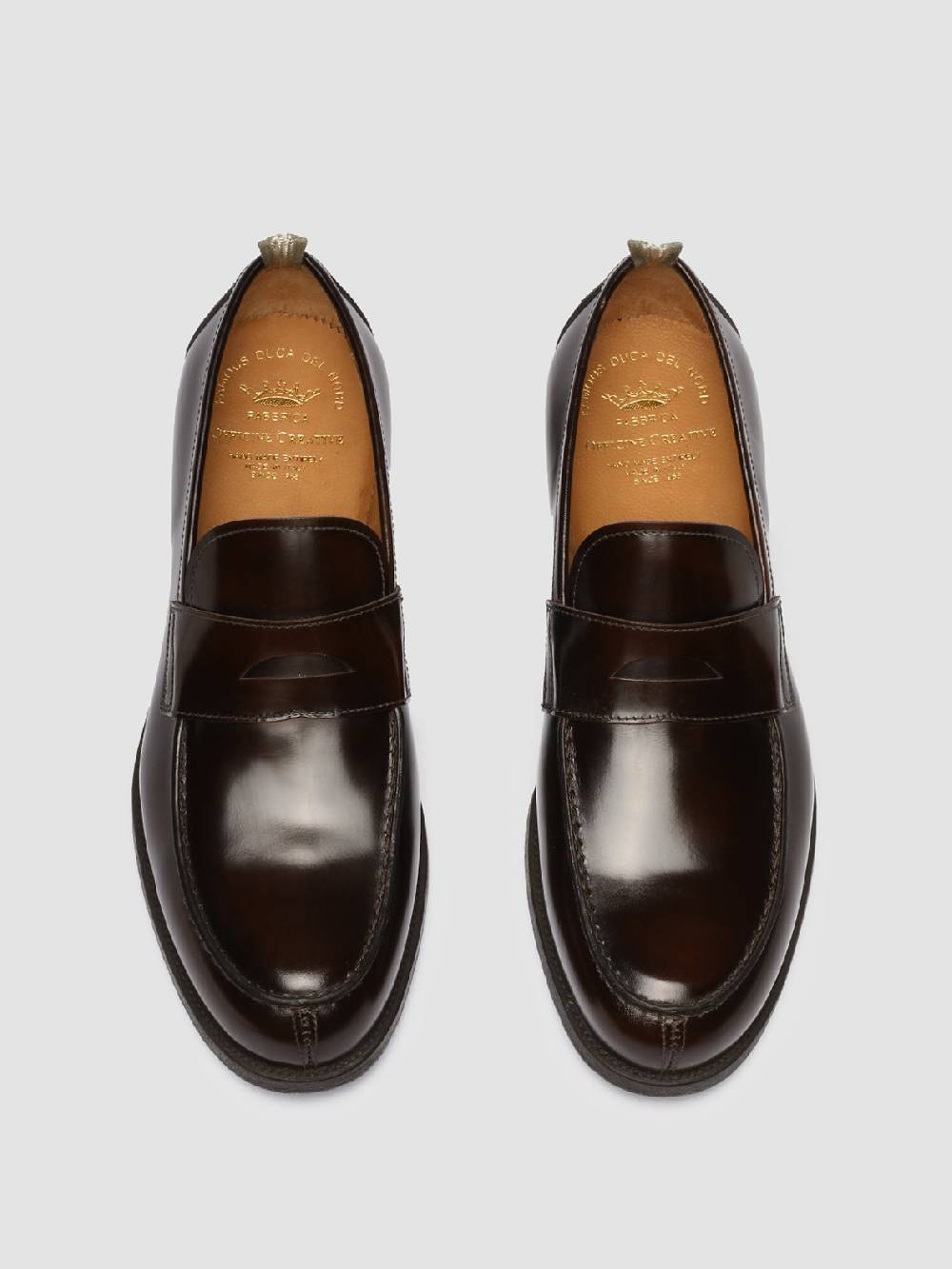 Officine Creative VINE 001 Mocassini in Pelle Marrone Qualità Garantita