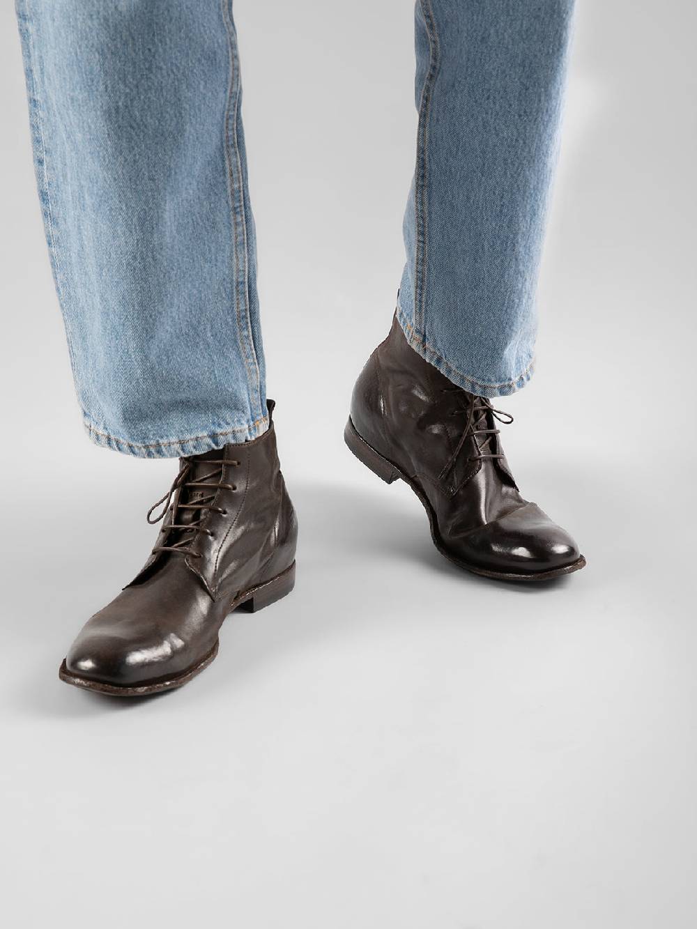 Officine Creative STEREO 004 Stivaletti in Pelle Marrone Acquista Ora