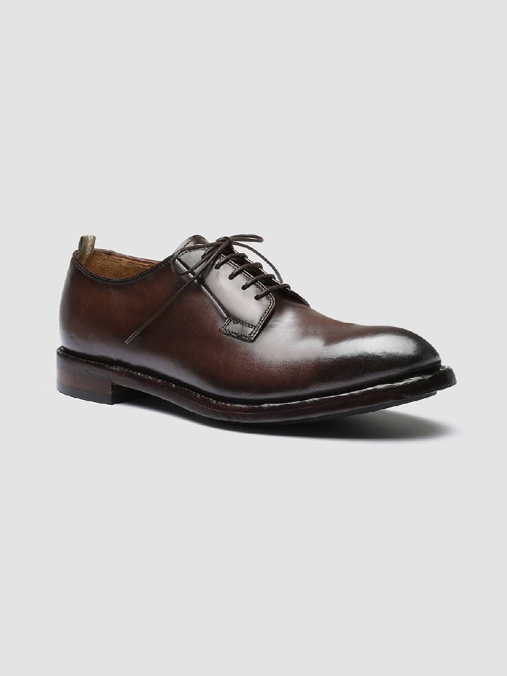 Officine Creative TEMPLE 007 Derby in Pelle Marrone Promozione Limitata