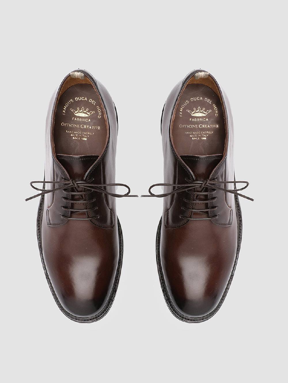 Officine Creative HOPKINS 003 Derby in Pelle Marrone Fino Al -60%