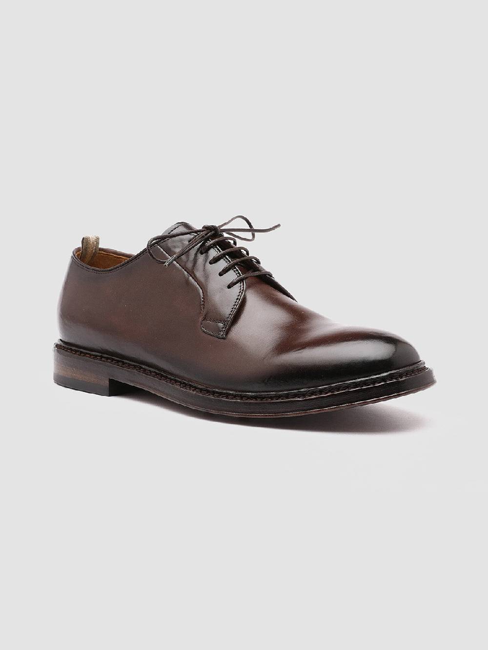 Officine Creative HOPKINS 003 Derby in Pelle Marrone Fino Al -60%